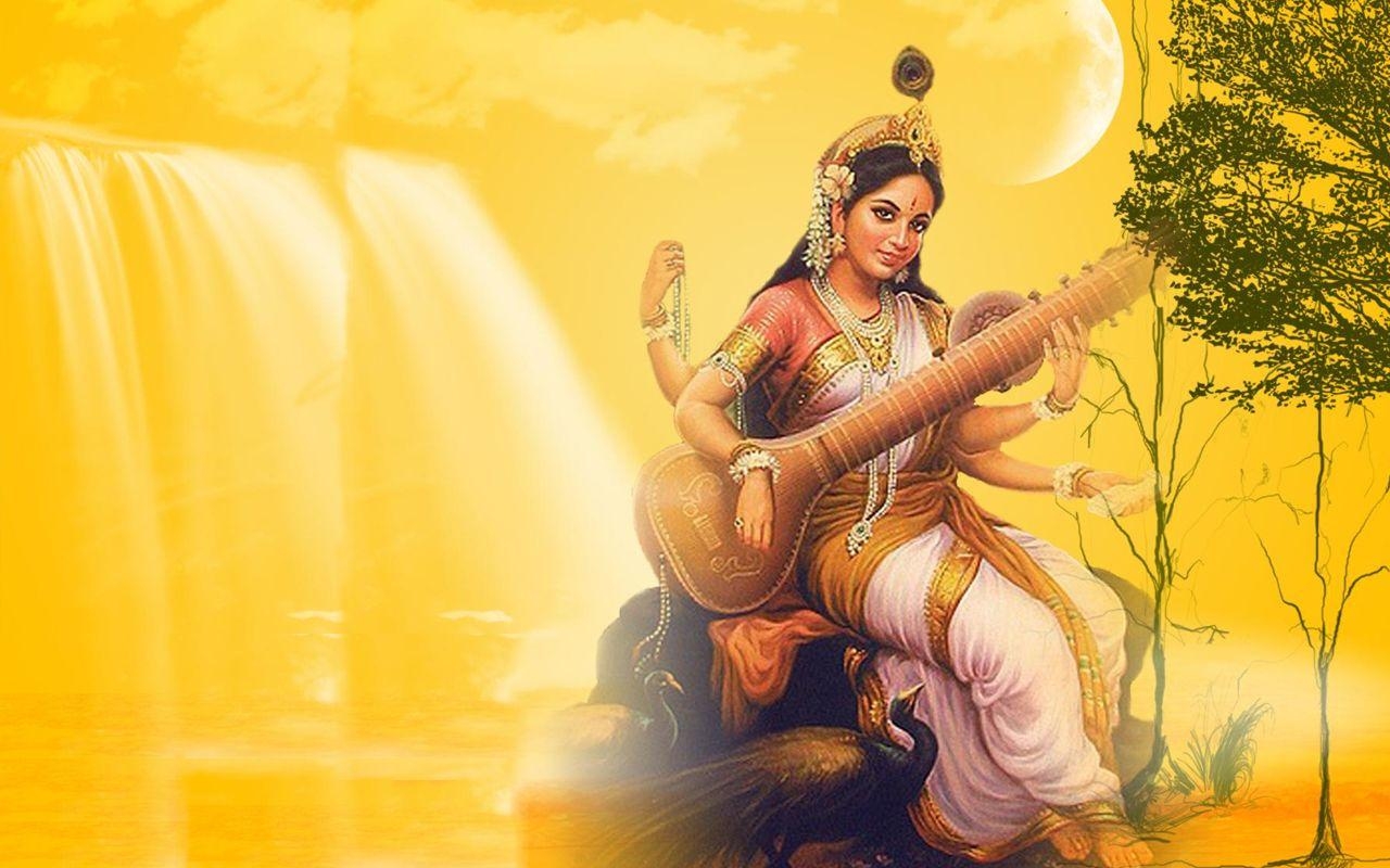 1280x800 Download Free HD Wallpaper of maa saraswati / माँ सरस्वती, Desktop