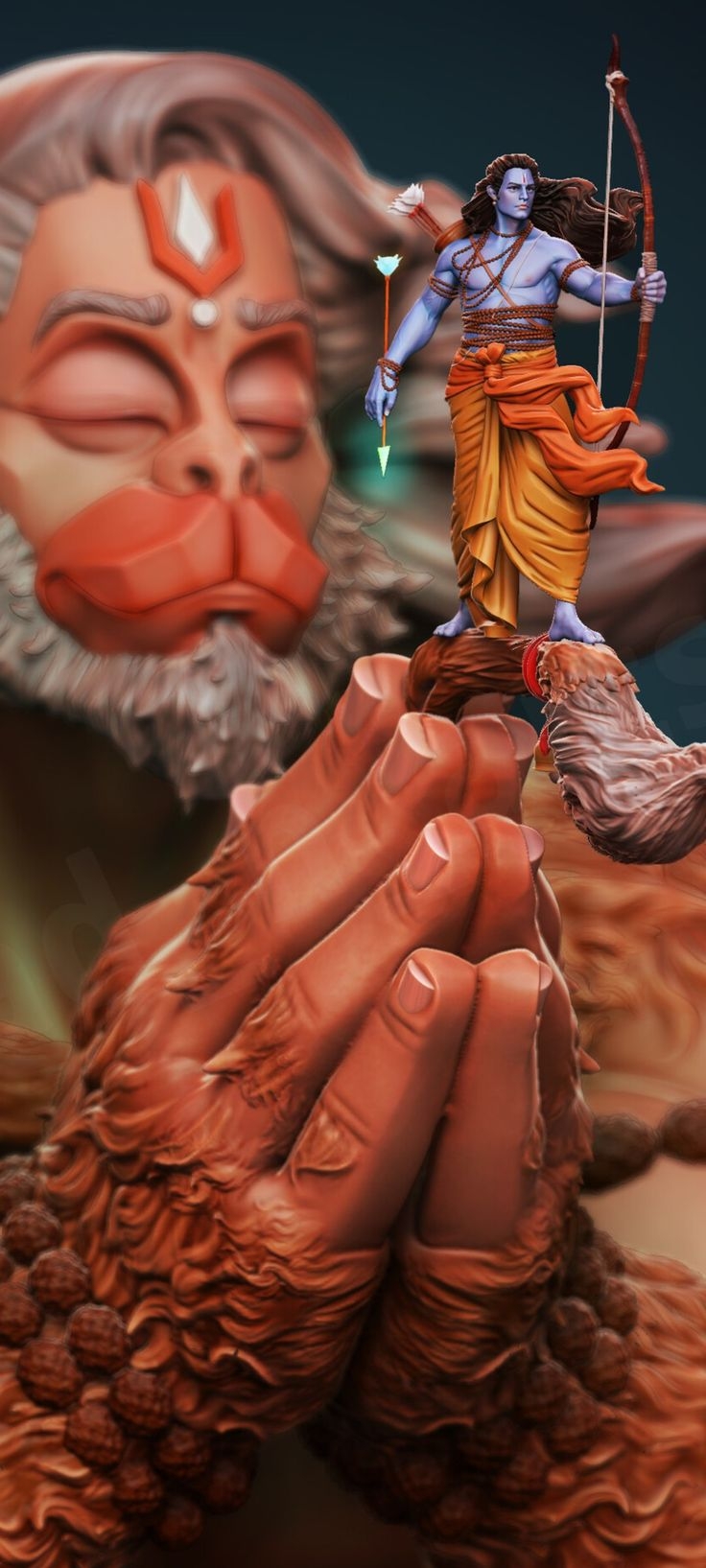 740x1640 Hanuman Wallpaper 4k. Bajrangbali, Phone