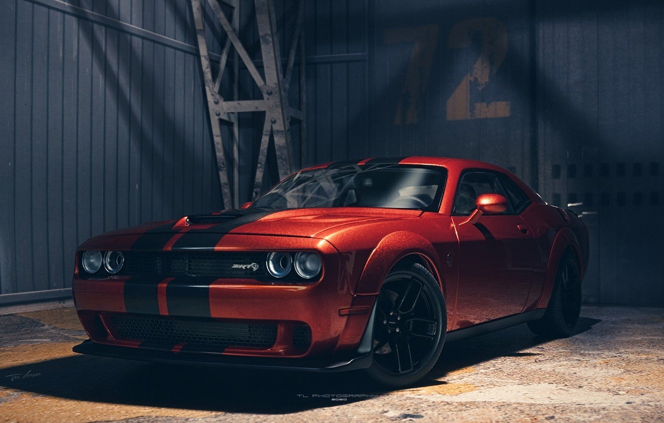 1340x850 Wallpaper Dodge Challenger, muscle car, Hellcat, Dodge Challenger SRT Hellcat image for desktop, section dodge, Desktop