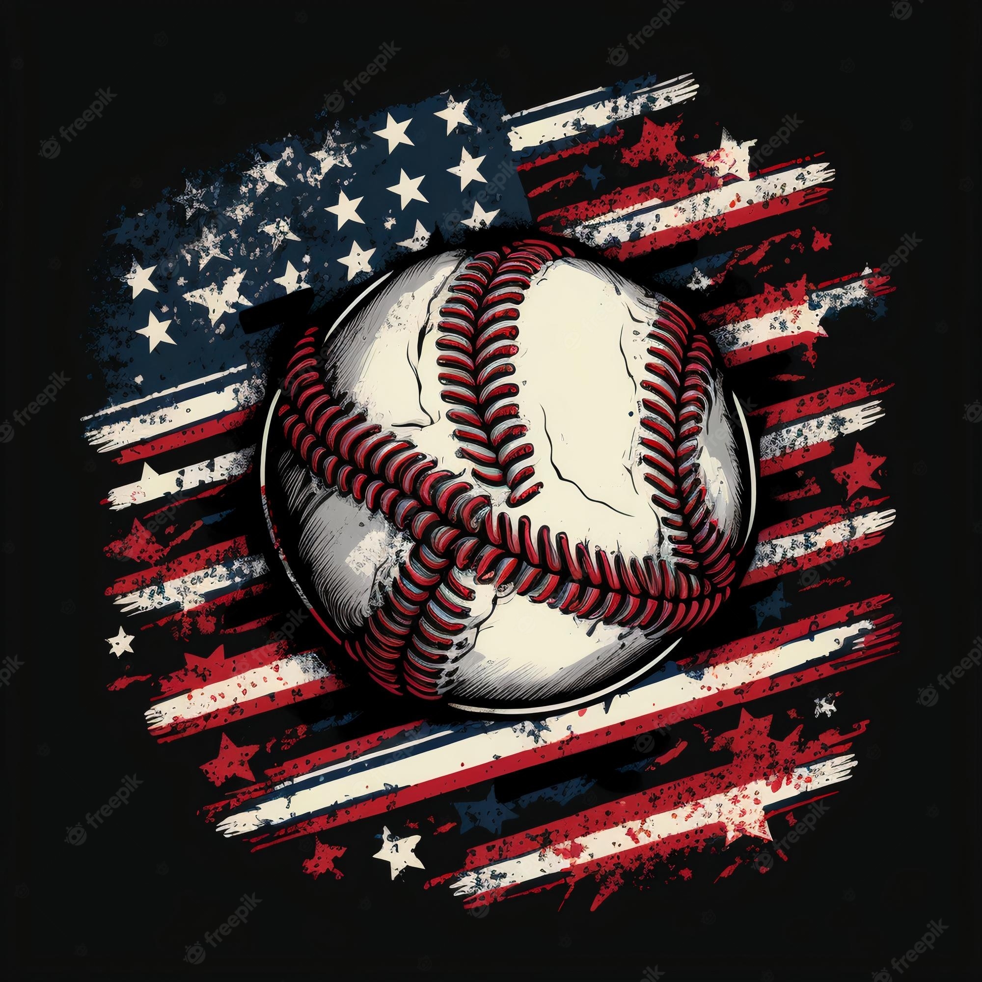 2000x2000 Baseball Flag Image, Phone