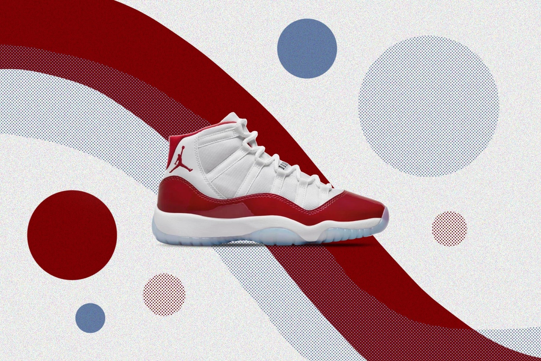 1800x1200 Air Jordan 11 Retro (GS) Cherry Varsity Red Black, Desktop