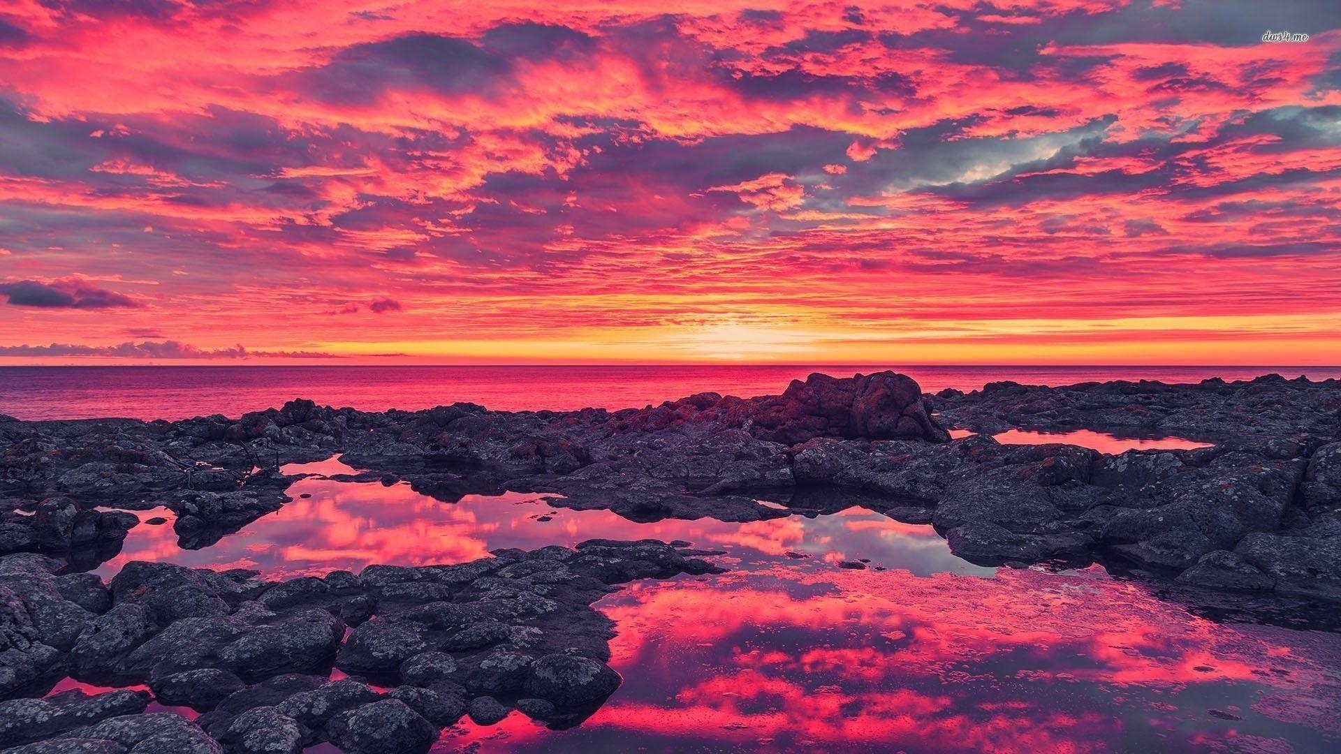 1920x1080 Sunrise Over Beach Wallpaper, Desktop