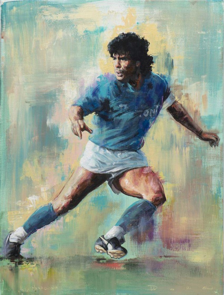 850x1120 Diego Maradona painting, Phone