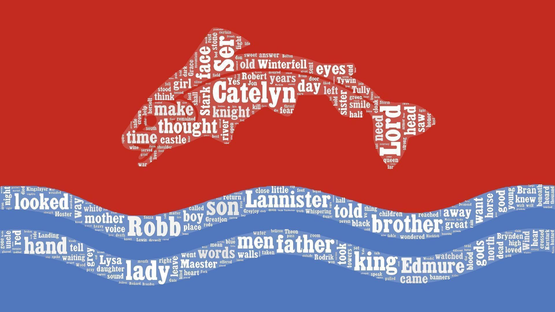 1920x1080 ASOIAF Word Cloud Stark Song of Ice and Fire, Desktop