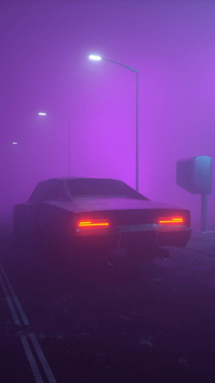 900x1610 Muscle Car Mist iPhone Wallpaper. Dark purple wallpaper, Purple aesthetic, Purple wallpaper, Phone