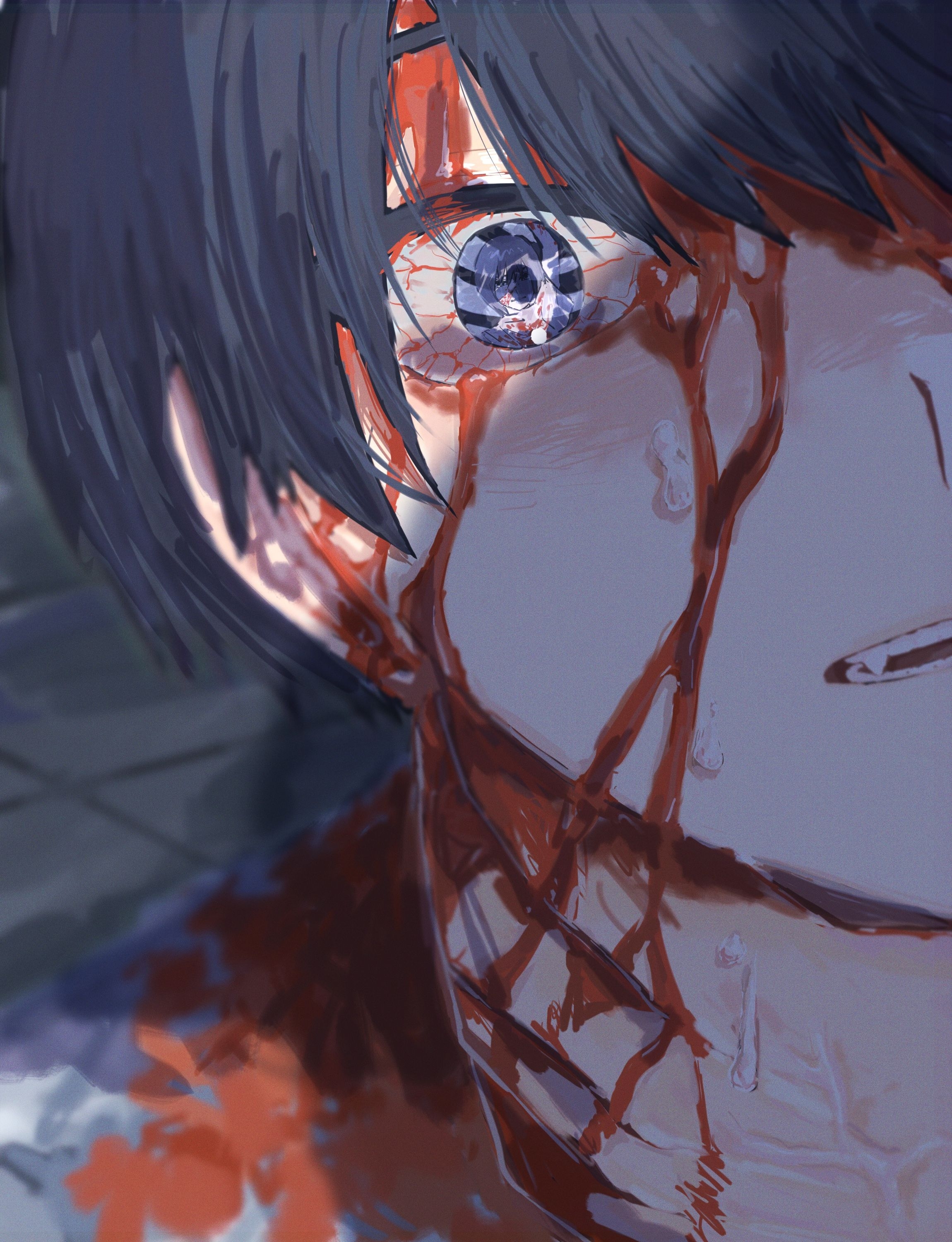 2300x3000 gore, dark anime, sad, body horror, Phone