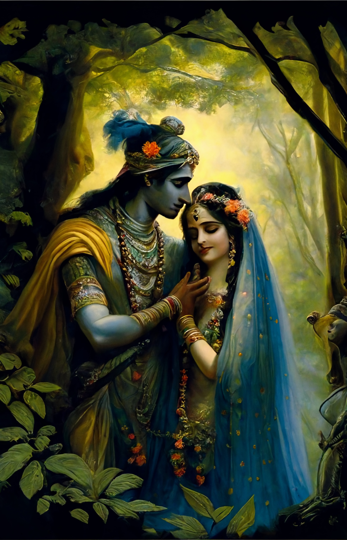 1160x1800 e Lord Krishna and Radha, Phone