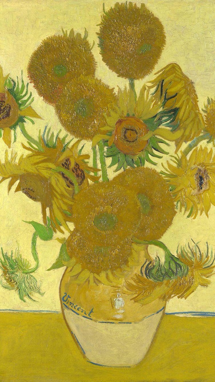 760x1340 Van Gogh Sunflower iPhone Wallpaper Free Van Gogh Sunflower iPhone Background, Phone