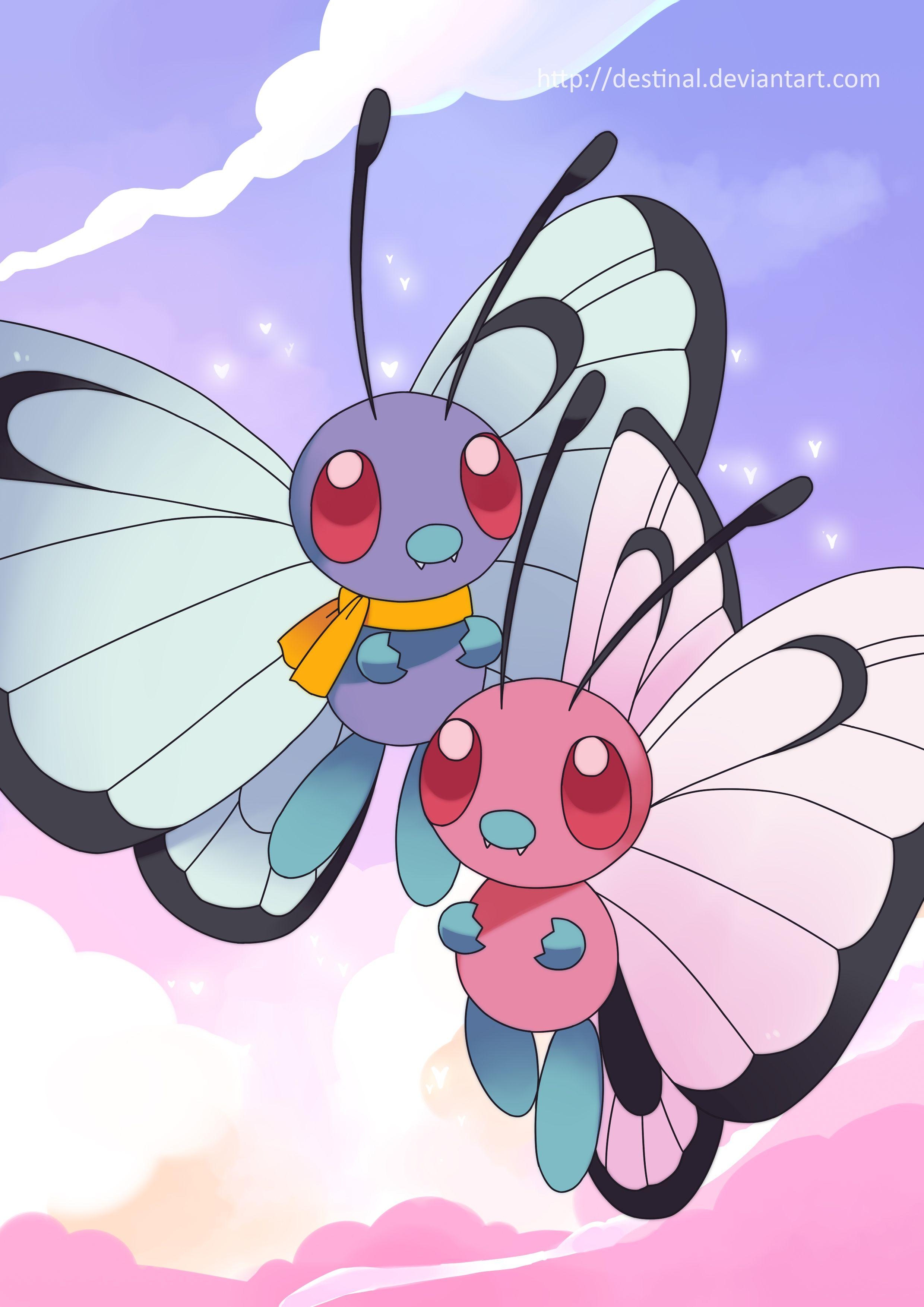 2480x3510 Butterfree Duo Poster By Crystal Ribbon, Phone