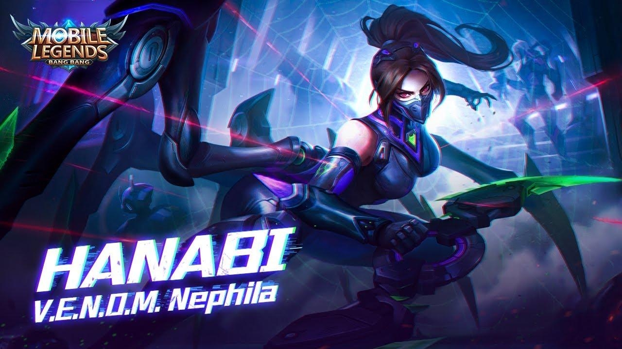 1280x720 Hanabi new skin. V.E.N.O.M. Nephila. Mobile Legends: Bang Bang, Desktop