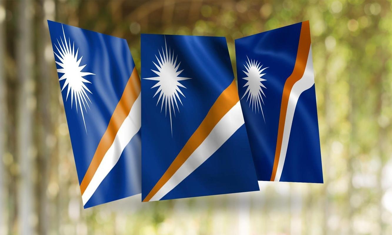 1340x800 Marshall Islands Flag Wallpaper for Android, Desktop