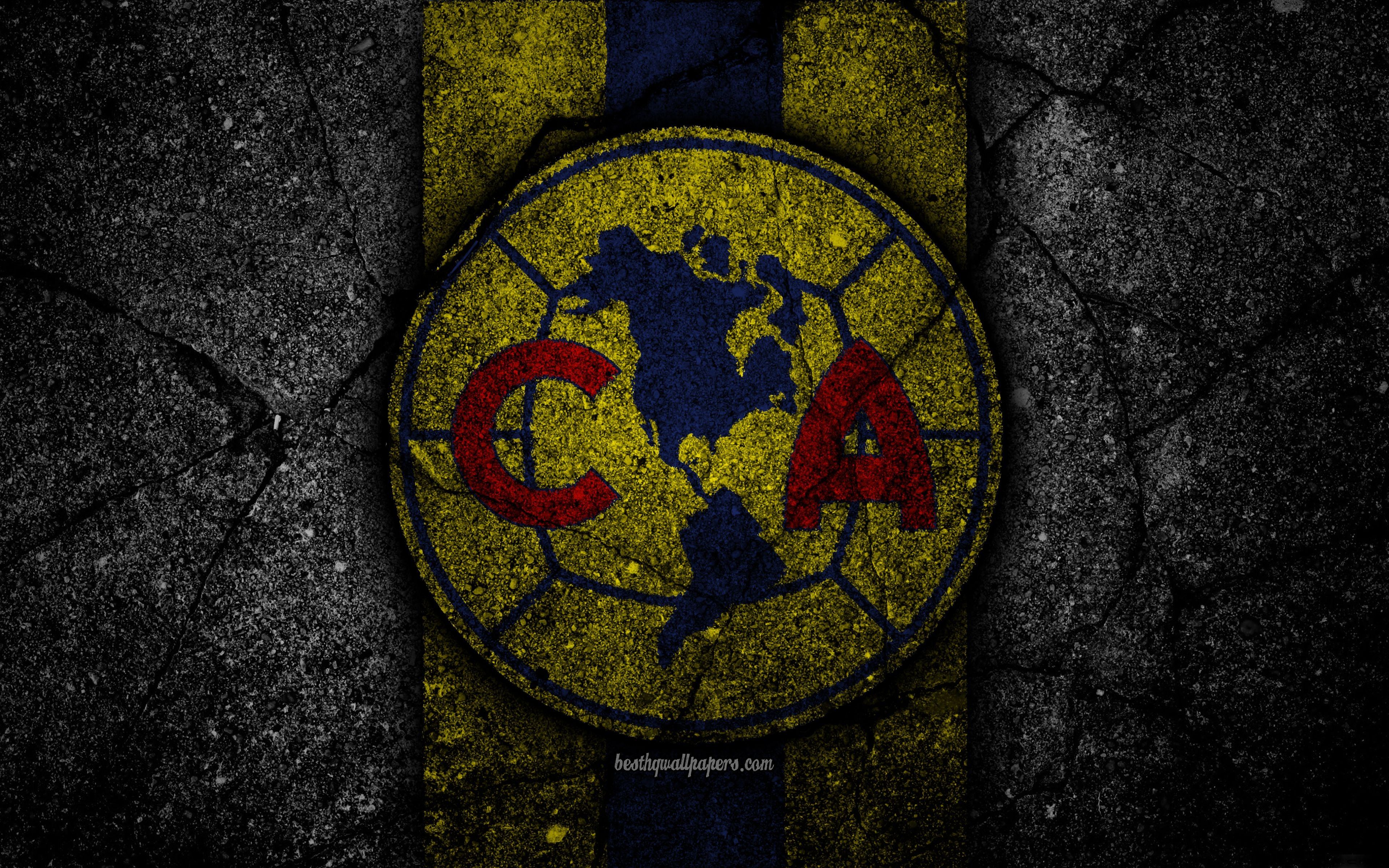 3840x2400 Download wallpaper 4k, Club America FC, logo, Liga MX, football, Desktop