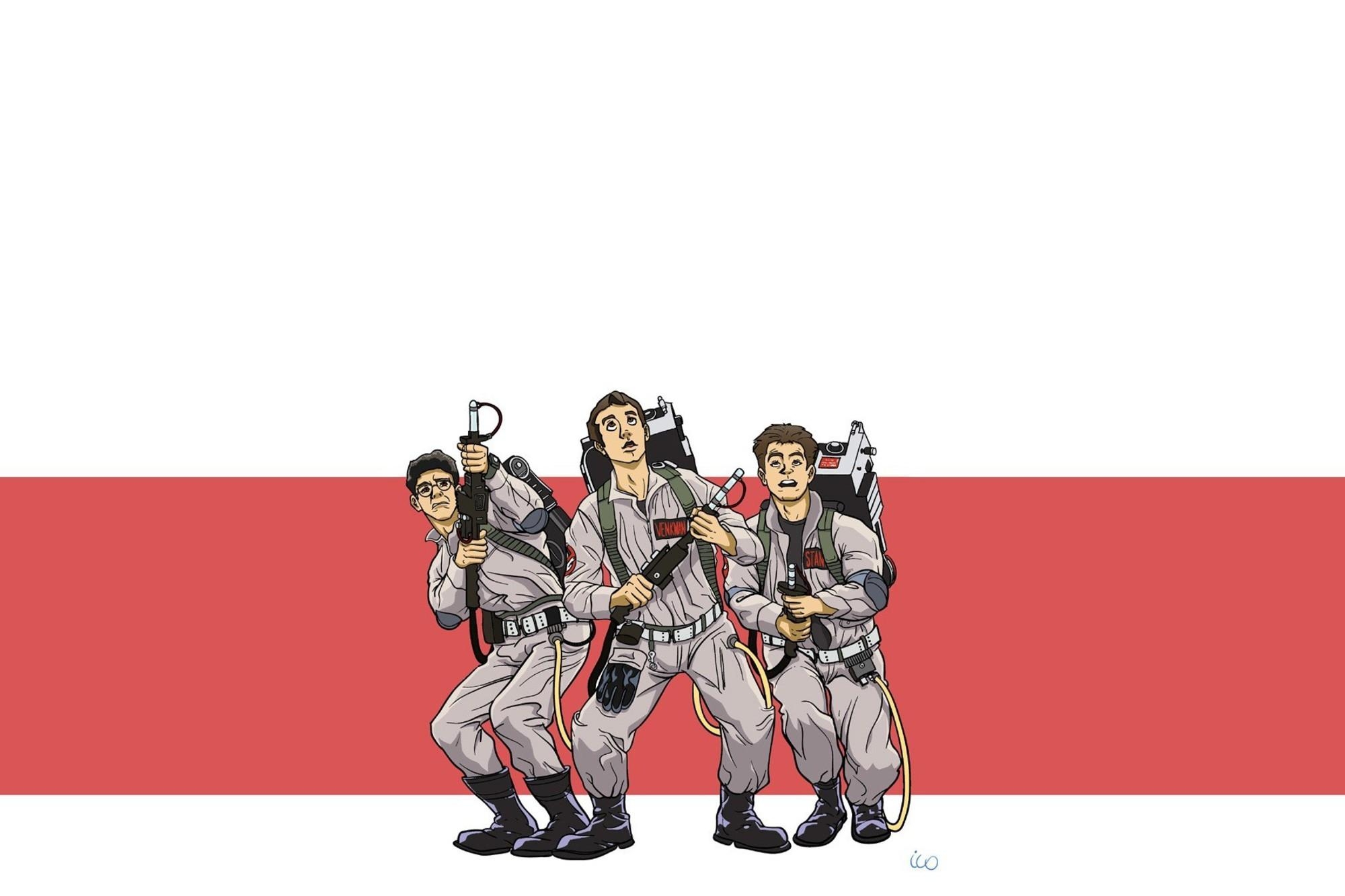 2000x1340 Movies cartoonish ghostbusters bill murray artwork dan aykroyd, Desktop