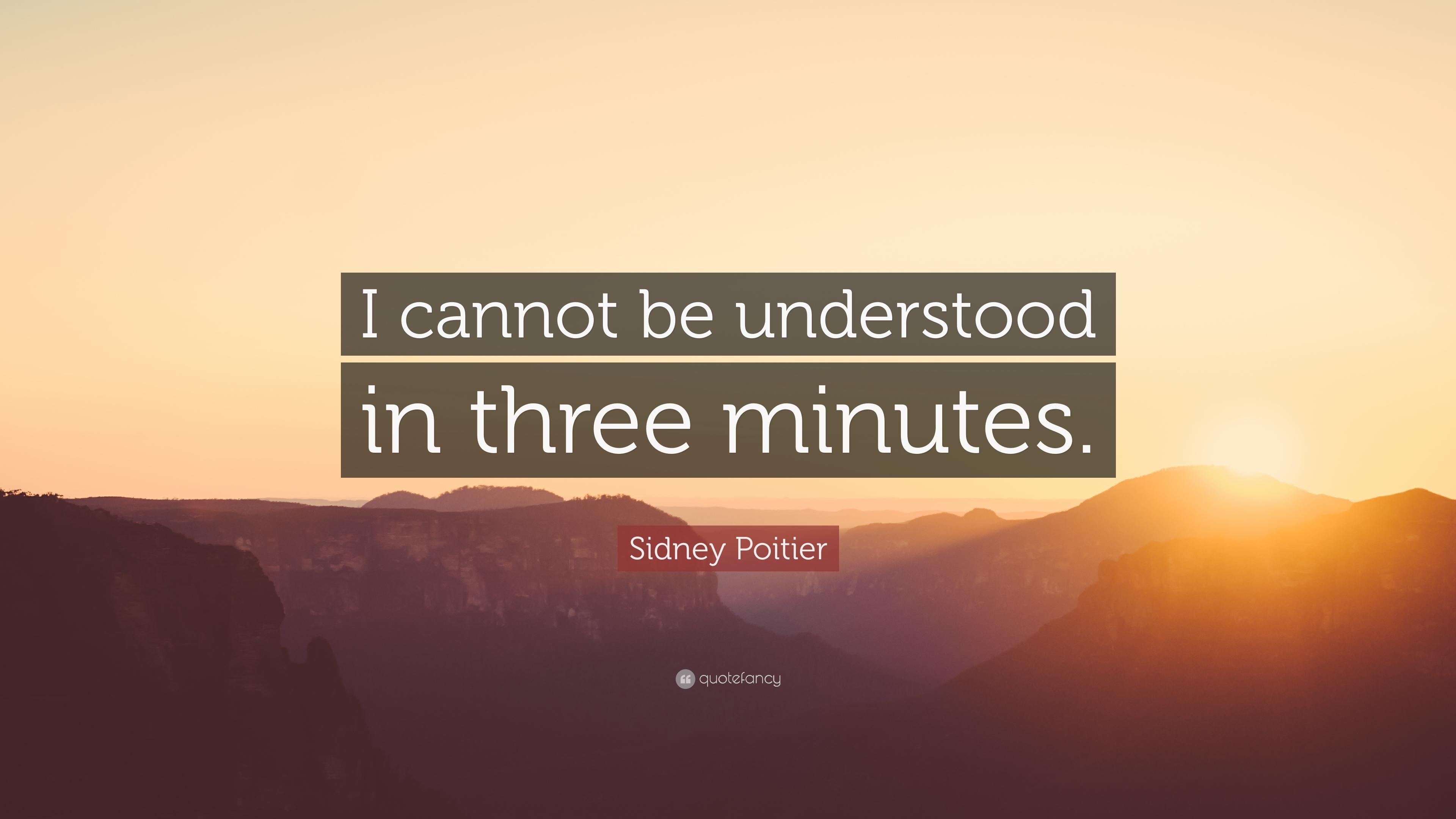 3840x2160 Sidney Poitier Quote: “I cannot be understood in three minutes.” 7, Desktop