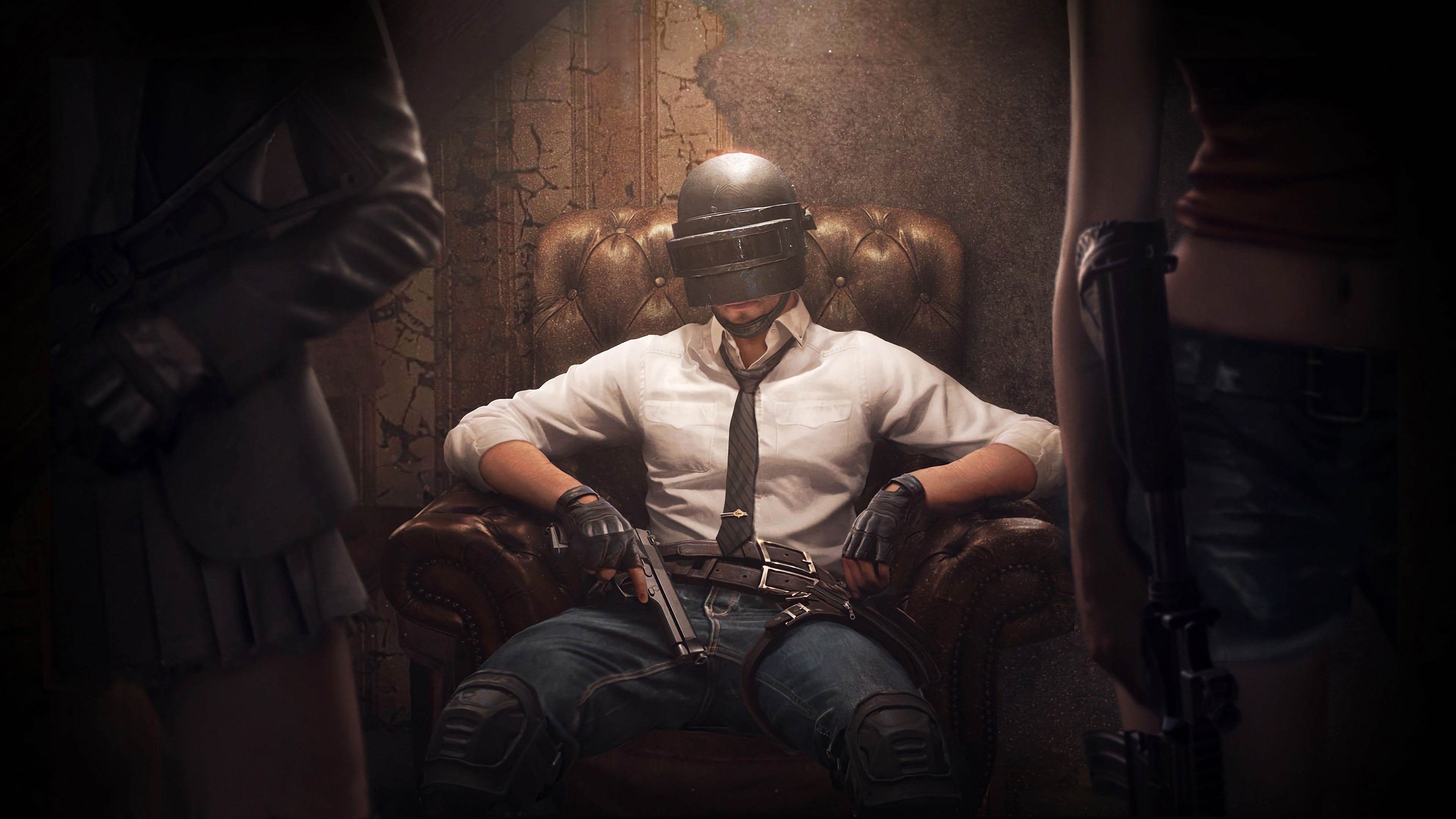 3840x2160 Wallpaper PUBG, Helmet, PlayerUnknown's Battlegrounds, 4K, Games, Desktop