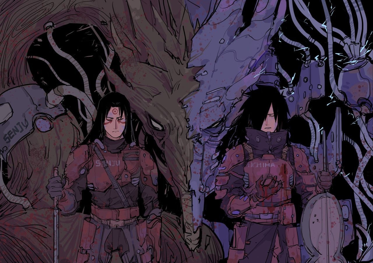 1280x910 Hashirama and Madara from SYG's Cyberpunk AU, reposted with permission. Madara uchiha, Anime naruto, Naruto shippuden anime, Desktop