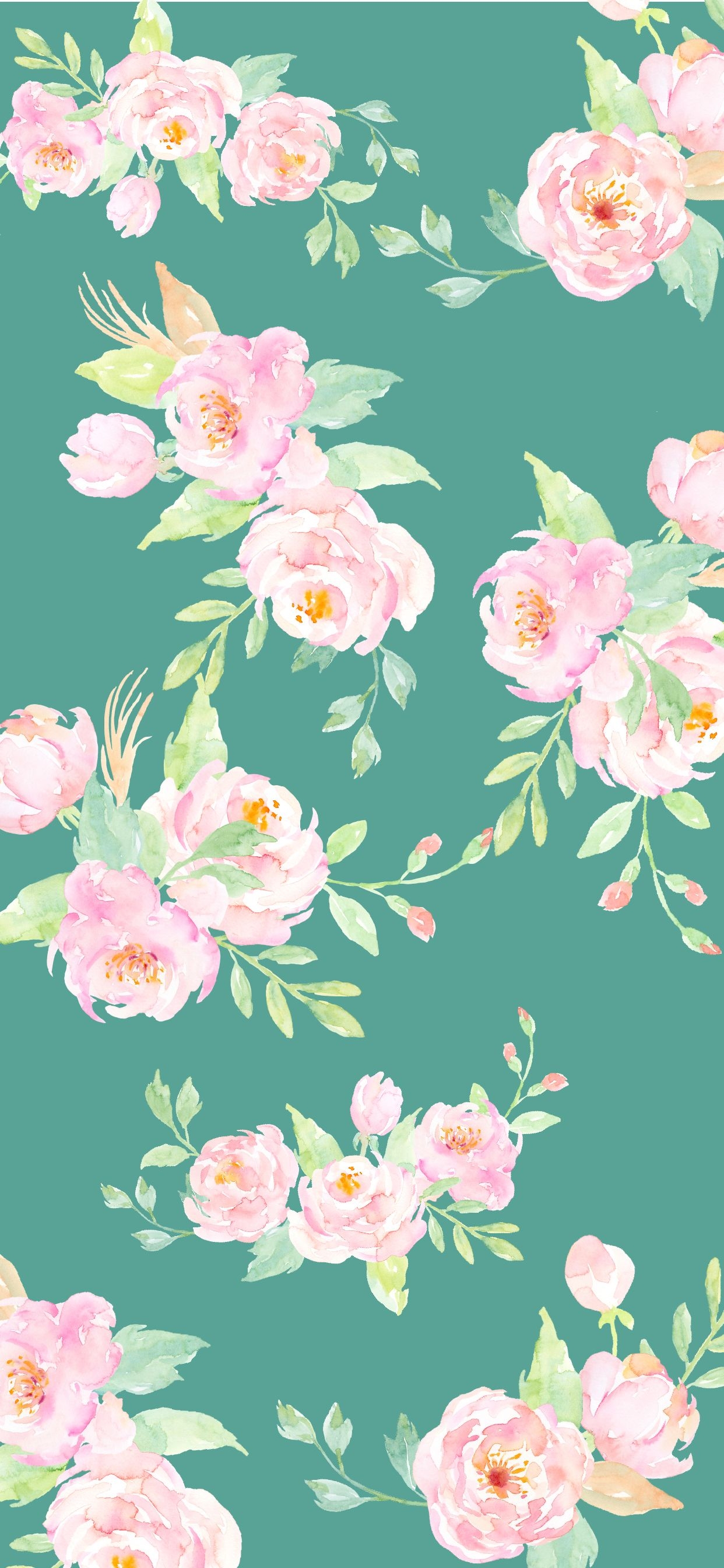 1250x2690 Spring Floral iPhone Wallpaper. Ginger and Ivory, Phone