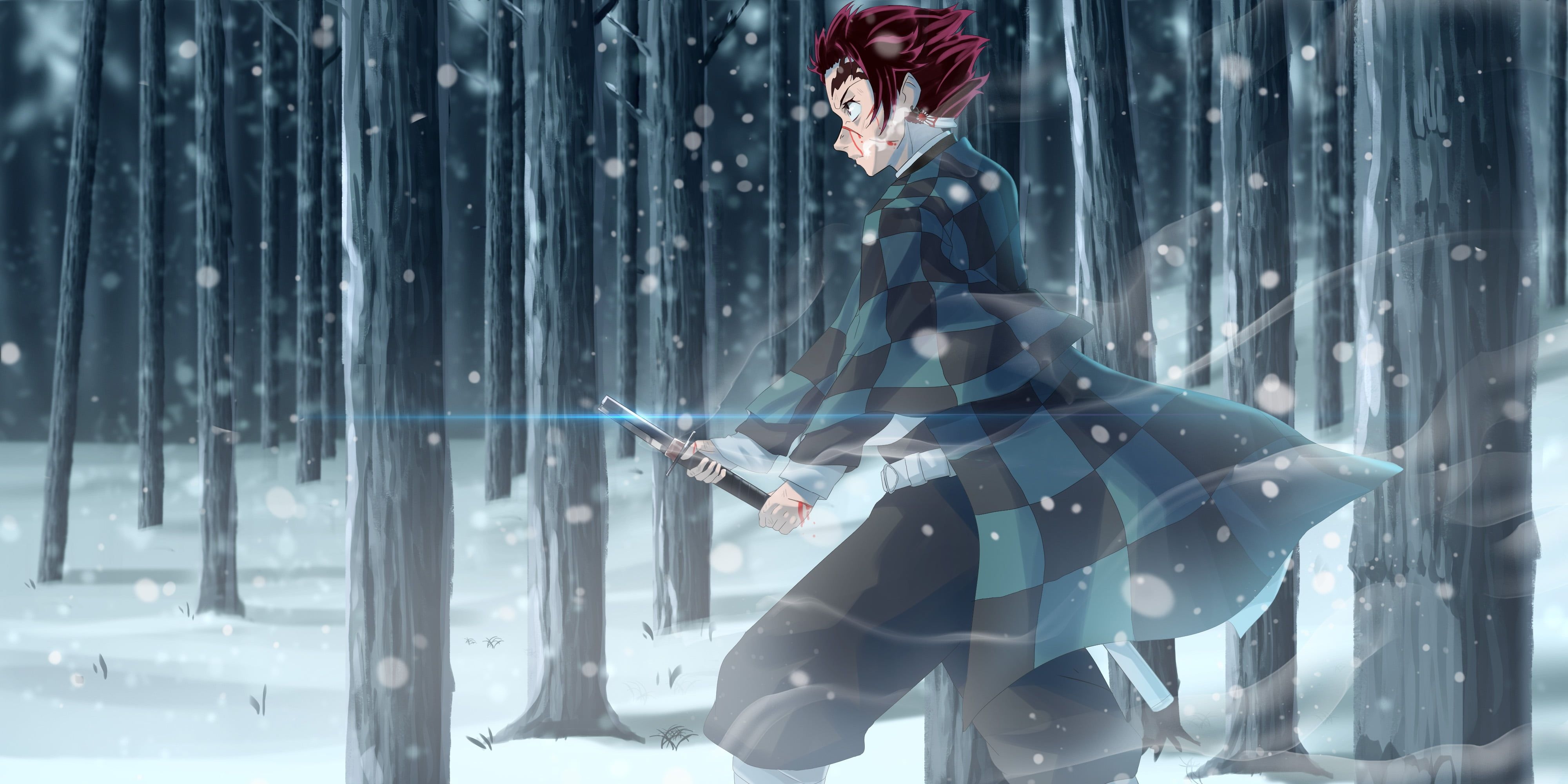 4000x2000 Anime Demon Slayer: Kimetsu no Yaiba Tanjirou Kamado K #wallpaper #hdwallpaper #desktop. Anime, Anime image, Anime heaven, Dual Screen