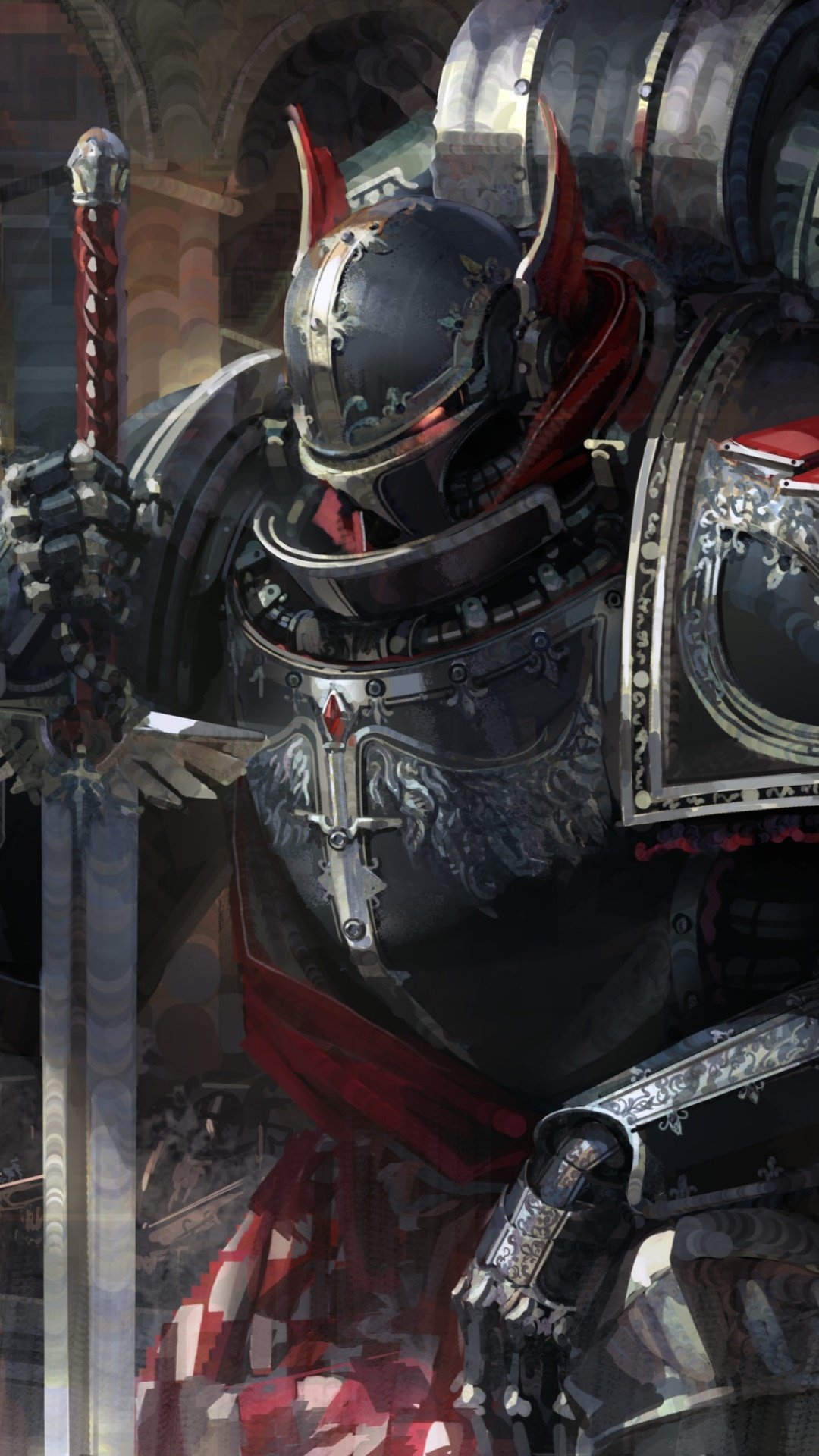 1080x1920 Wallpaper / Video Game Warhammer 40K Phone Wallpaper, Armor, Warrior, Sword,  free download, Phone