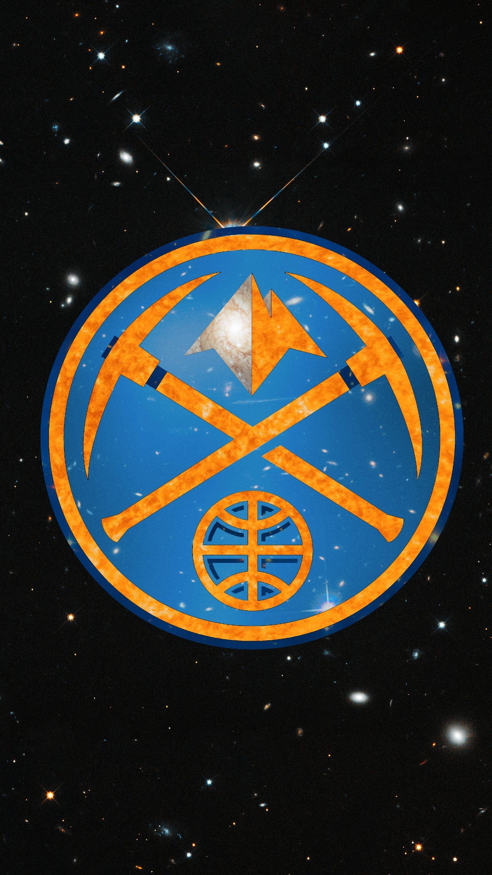 2060x3650 Denver Nuggets logo I made using Hubble space image, Phone