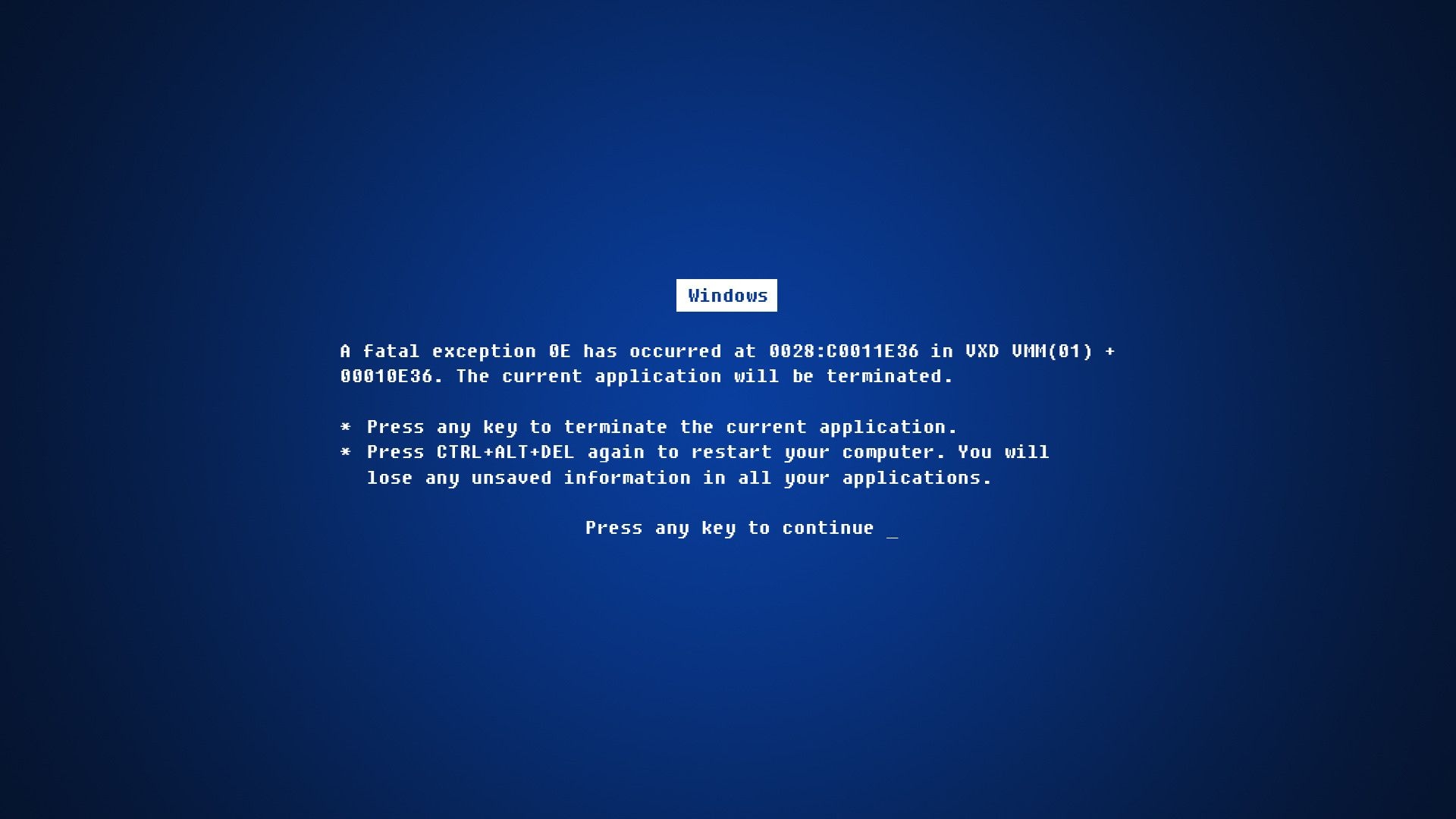 1920x1080 The Windows Blue Screen of Death Makes a Hilarious iPad Lock Screen, Desktop