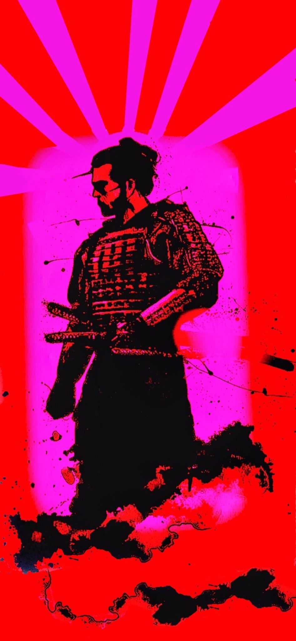 950x2050 samurai wallpaper 106, Phone