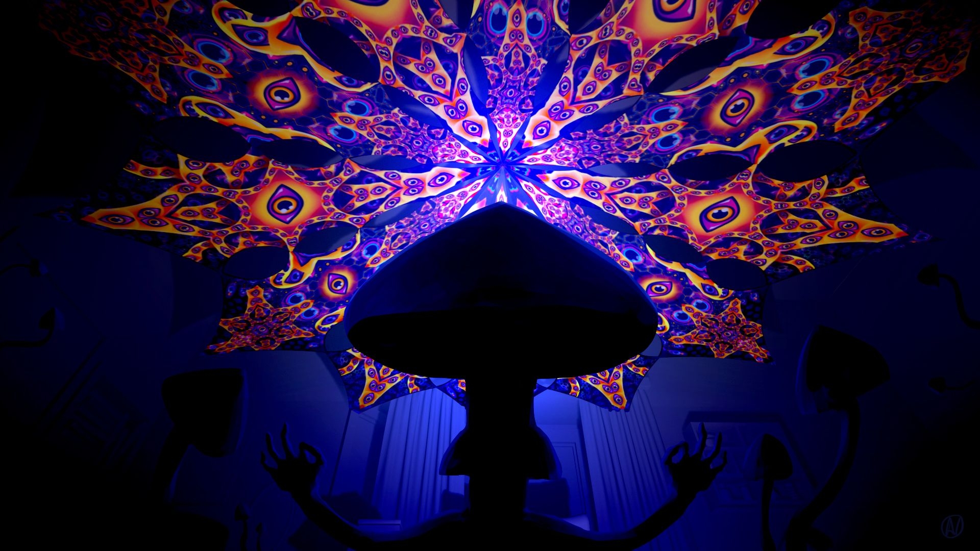 1920x1080 Abracadabra & Magic Mushrooms Psychedelic Wallpaper, Desktop