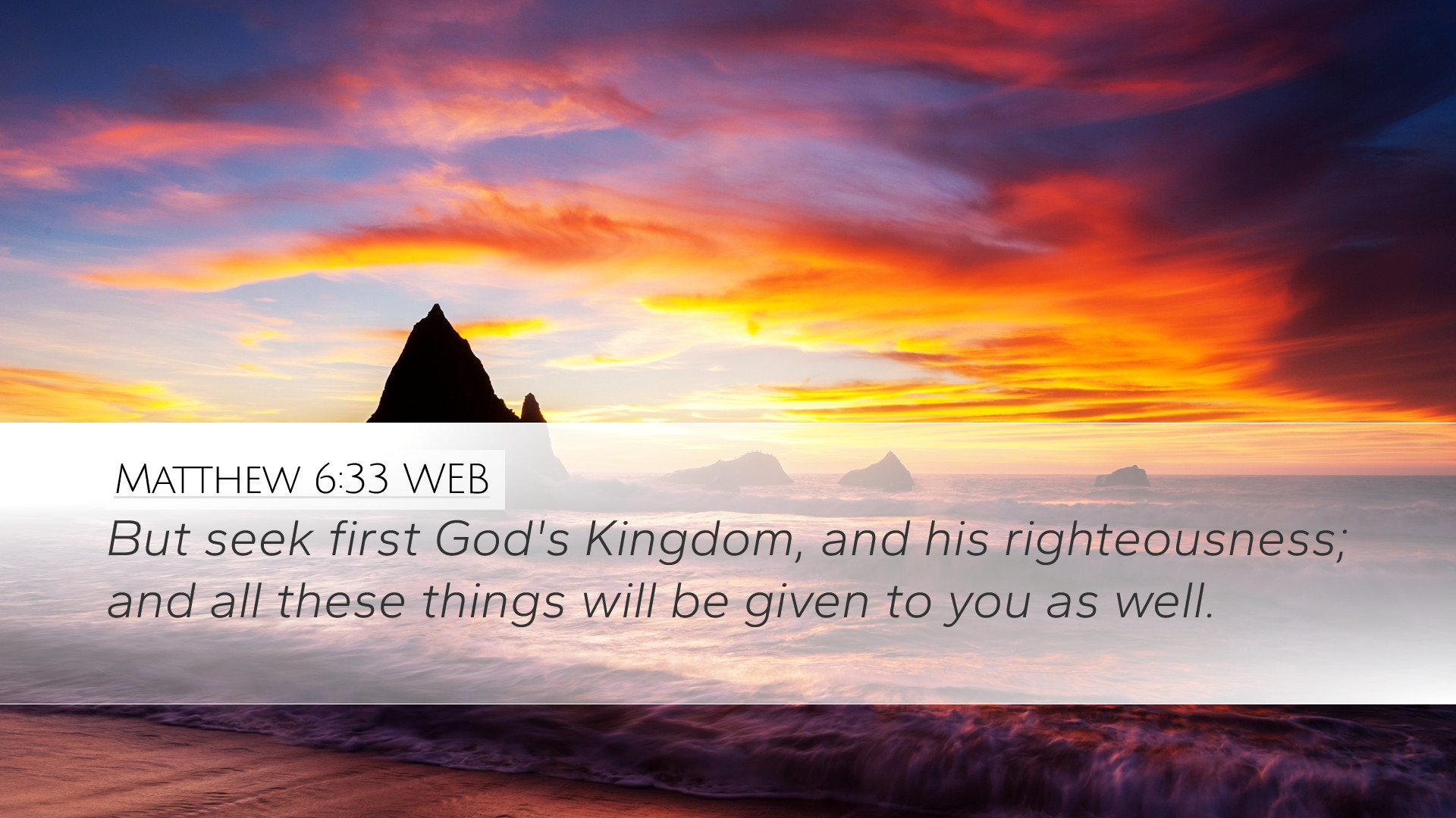 1920x1080 Matthew 6:33 WEB Desktop Wallpaper seek first God's Kingdom, Desktop