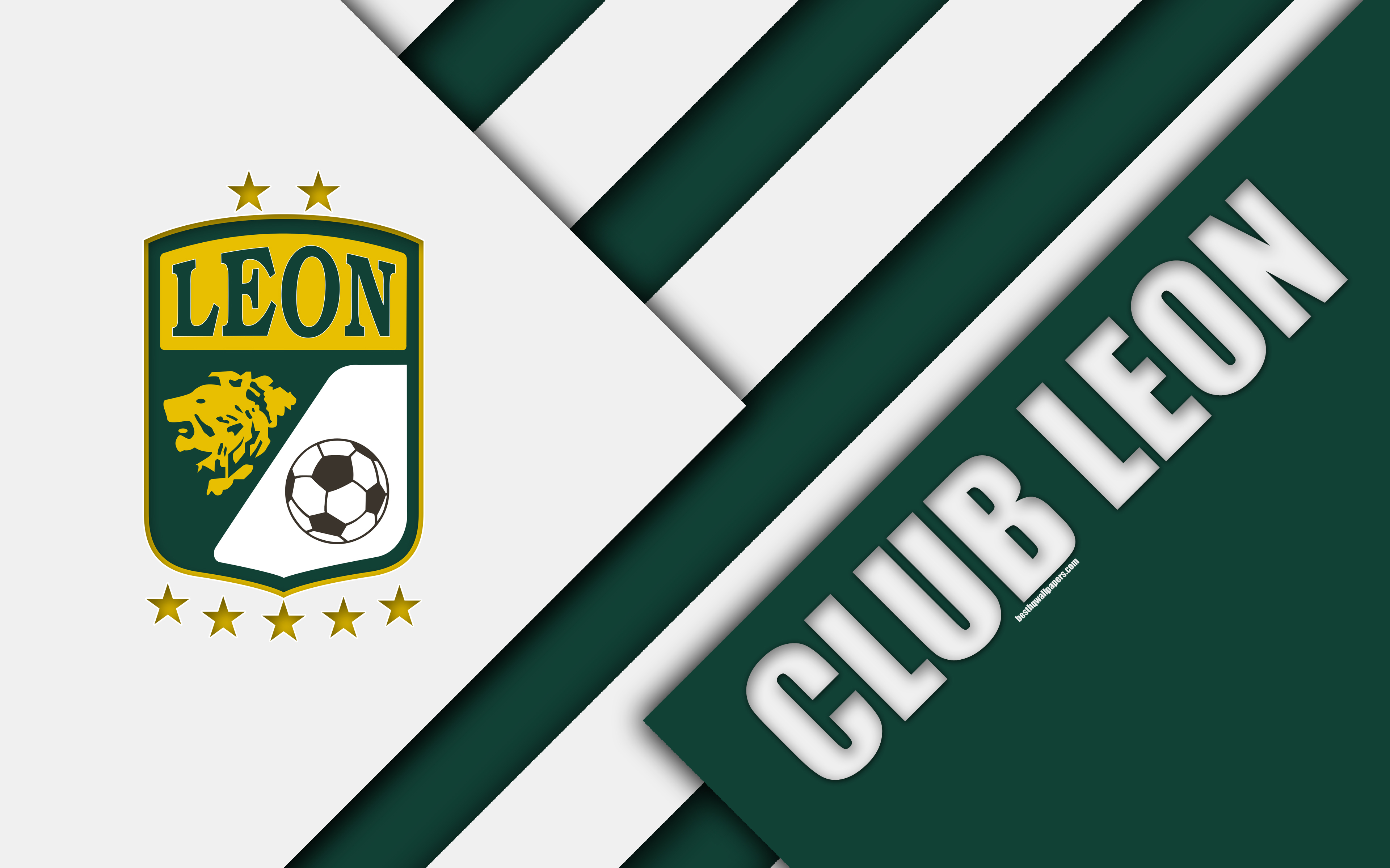 3840x2400 Download wallpaper Club Leon FC, 4k, Mexican Football Club, Desktop