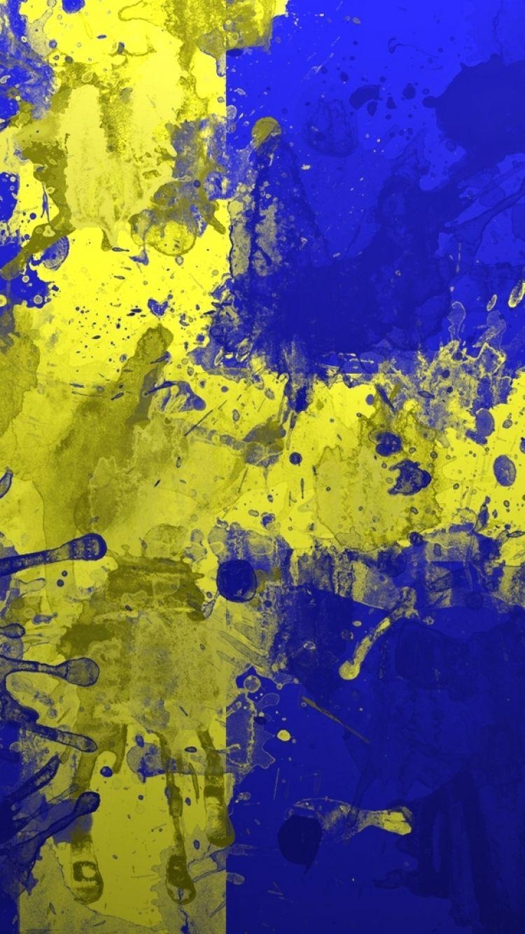 750x1340 Download Wallpaper  Sweden, Flag, Background, Spots, Phone