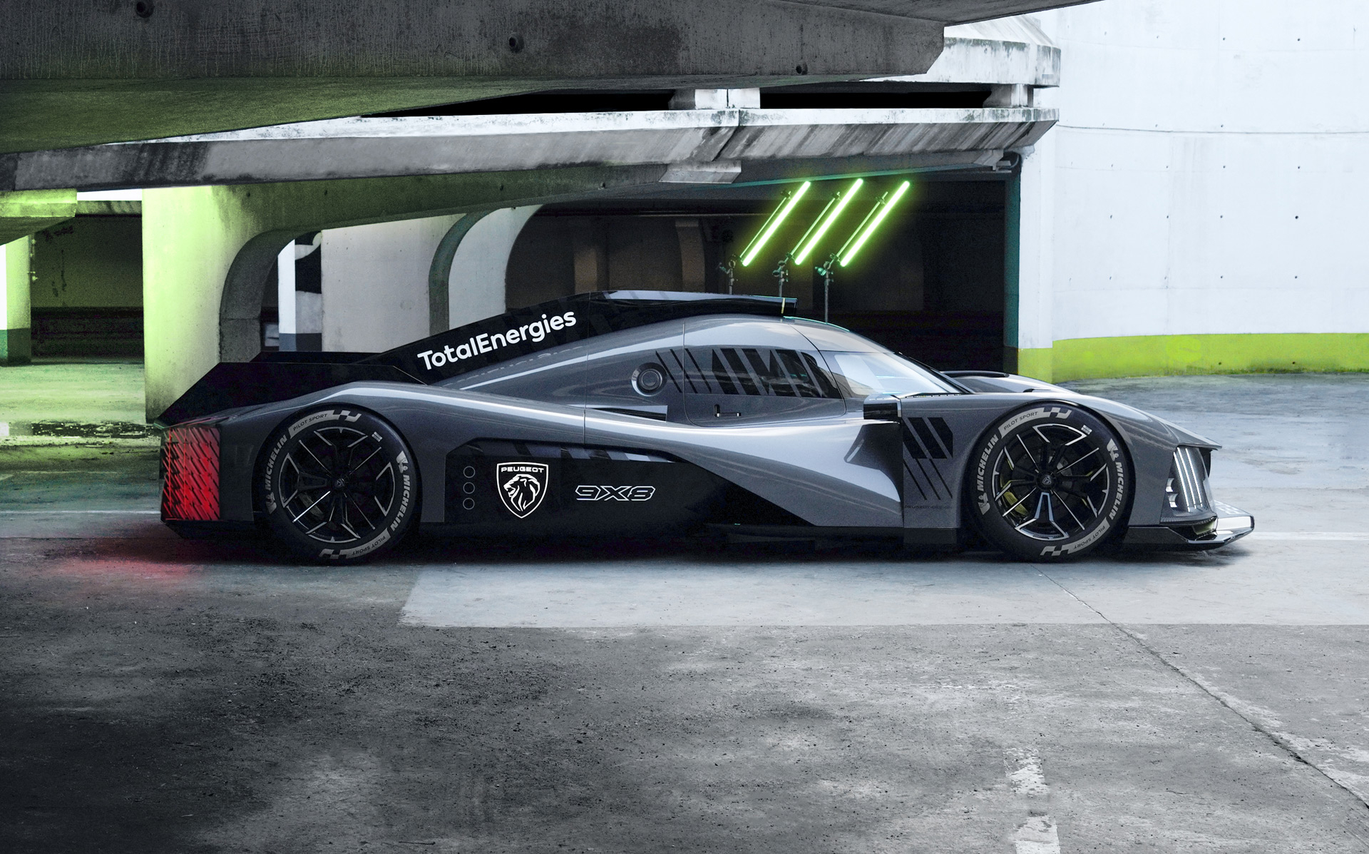 1920x1200 2022 Peugeot 9X8 Le Mans Hypercar takes to the track in new video, Desktop