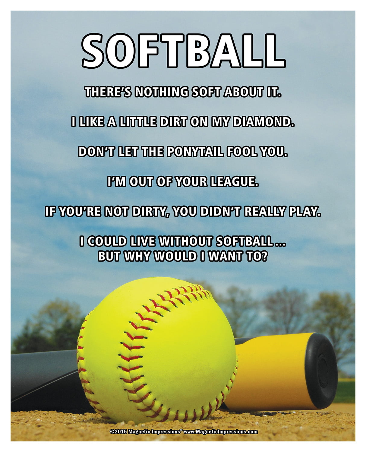 1220x1500 Unframed Softball Sky 8 x 10 Sport Poster Print, Phone