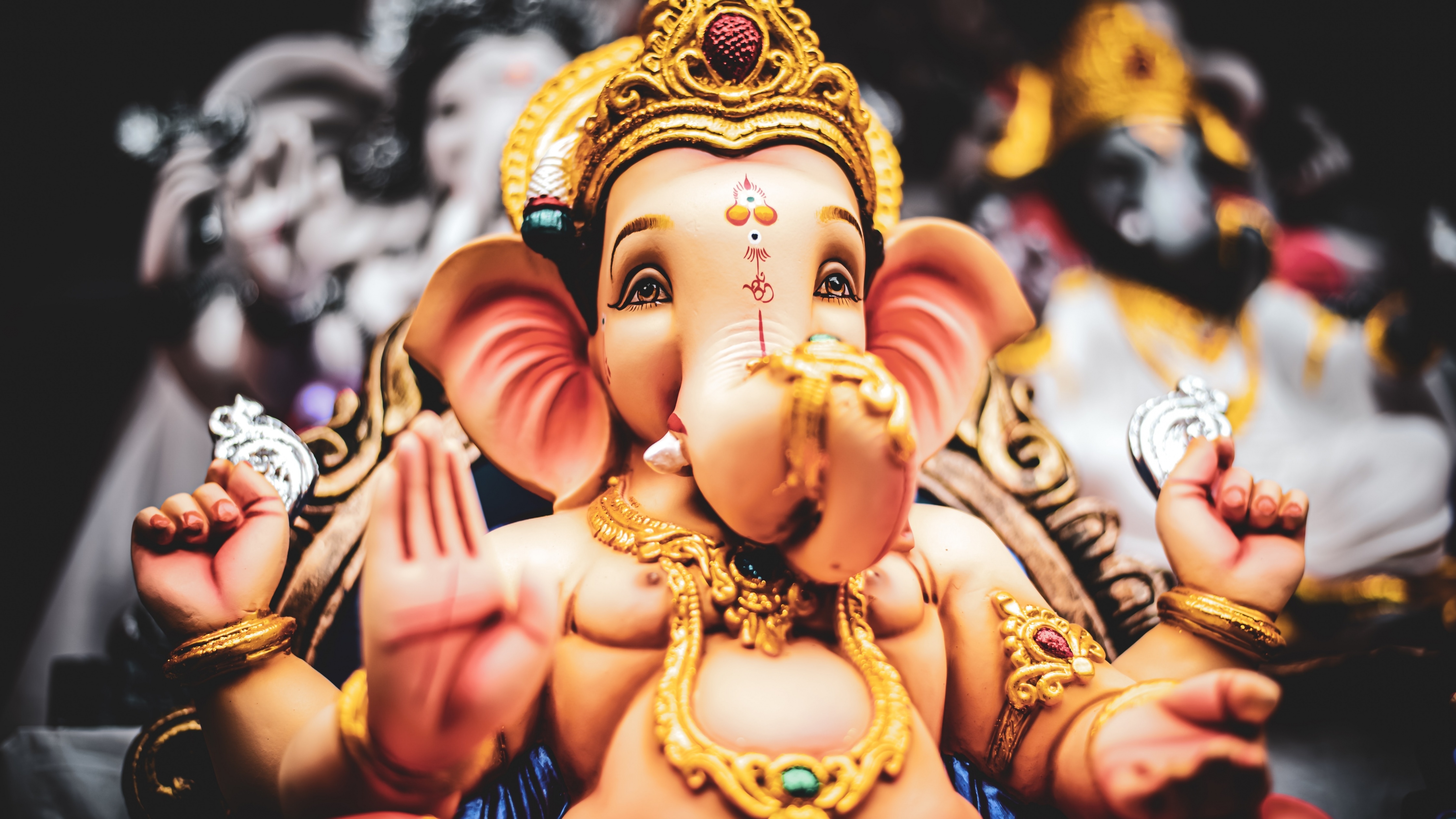 4480x2520 Ganapati Bappa Wallpaper 4K, Lord, Desktop