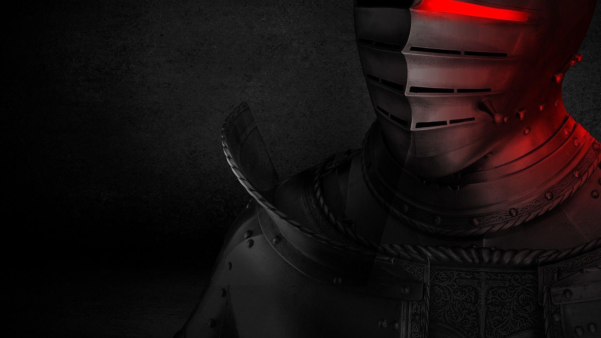 1920x1080 Wallpaper, black, video games, monochrome, knight, red, gamers, Desktop