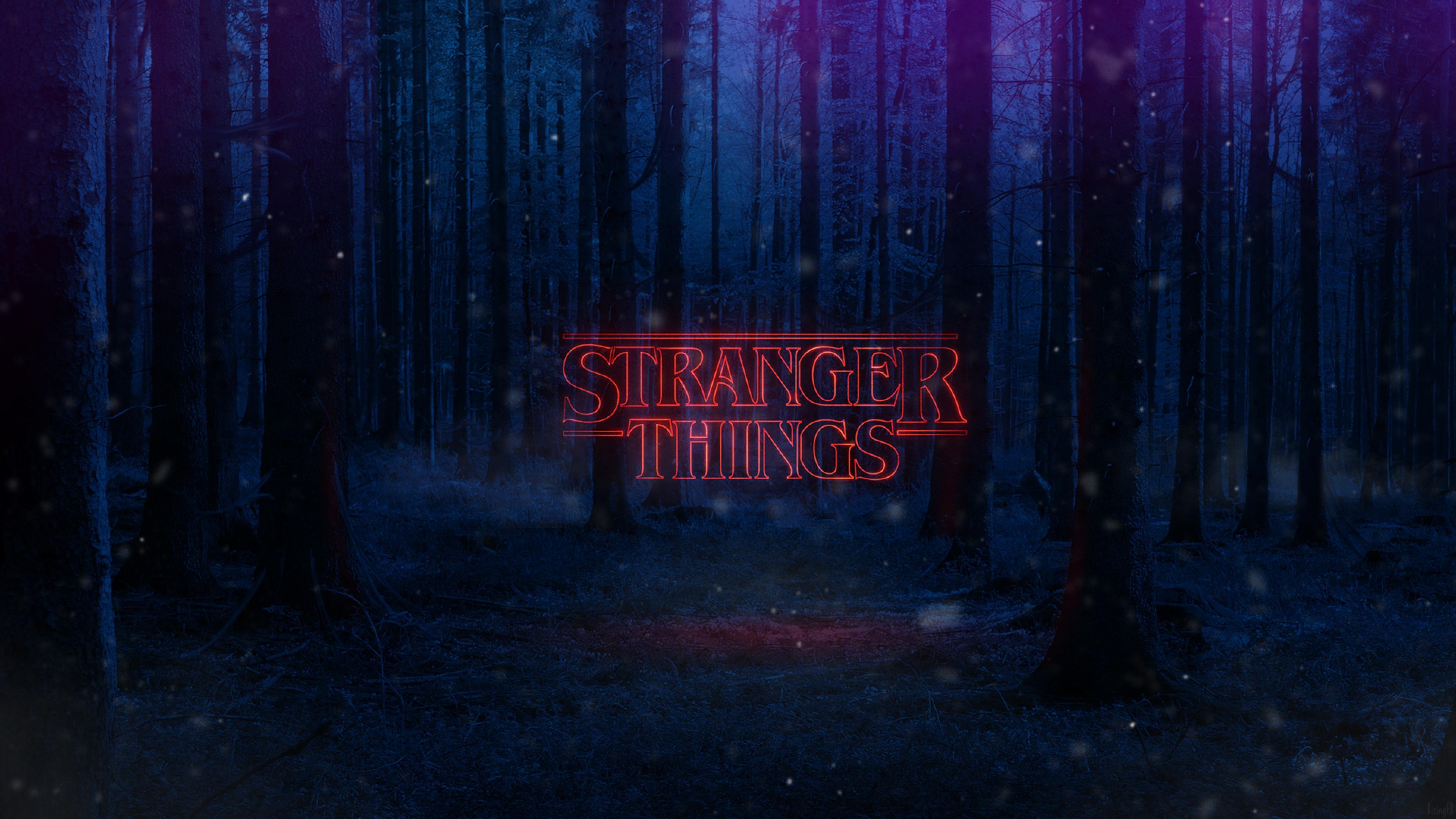 3840x2160 Stranger Things Bosque Logo Netflix Wallpaper 4k Ultra HD, Desktop