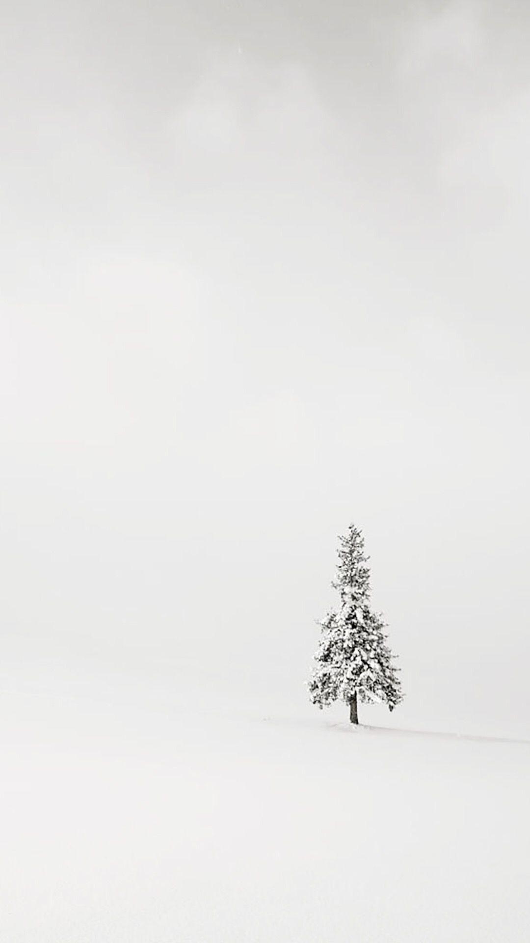 1080x1920 iPhone, Tree, Simple, Minimalistic, White, Phone