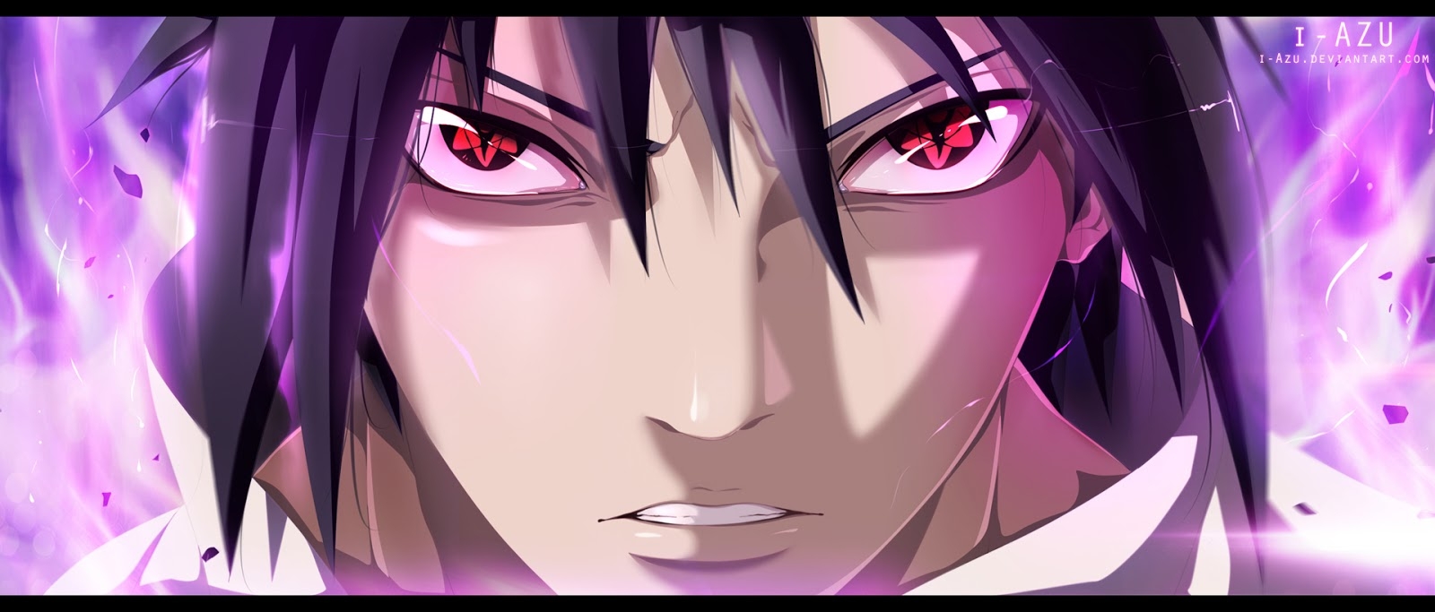 1600x690 Sasuke Sharingan Wallpaper, Dual Screen