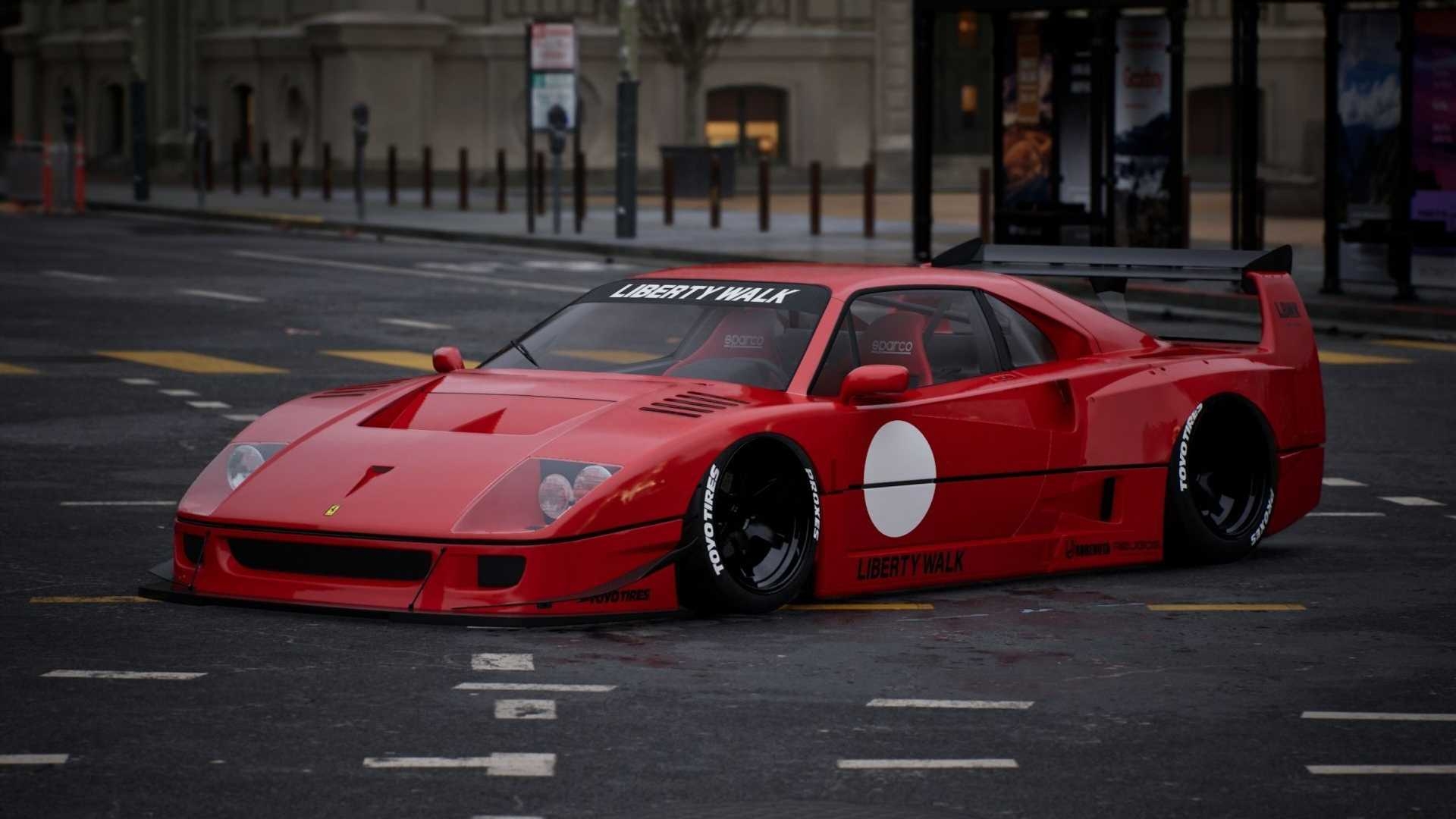 1920x1080 Ferrari F40 With Widebody Kit Teased Ahead Of Tokyo Auto Salon Debut, Desktop