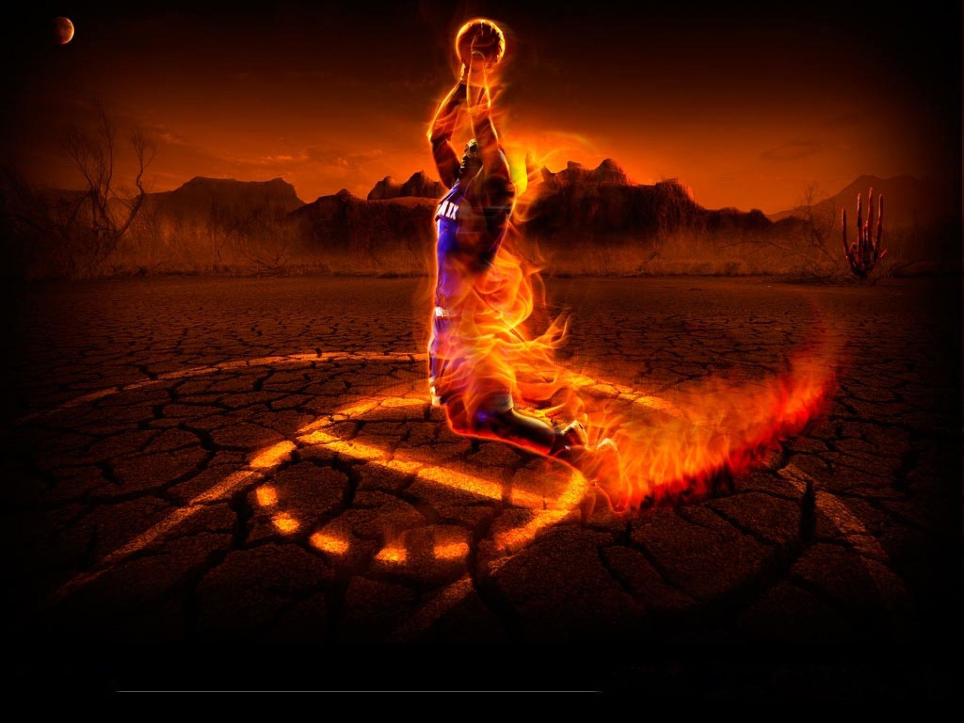 1920x1440 Basketball On Fire Wallpaper Free Basketball On Fire Background, Desktop