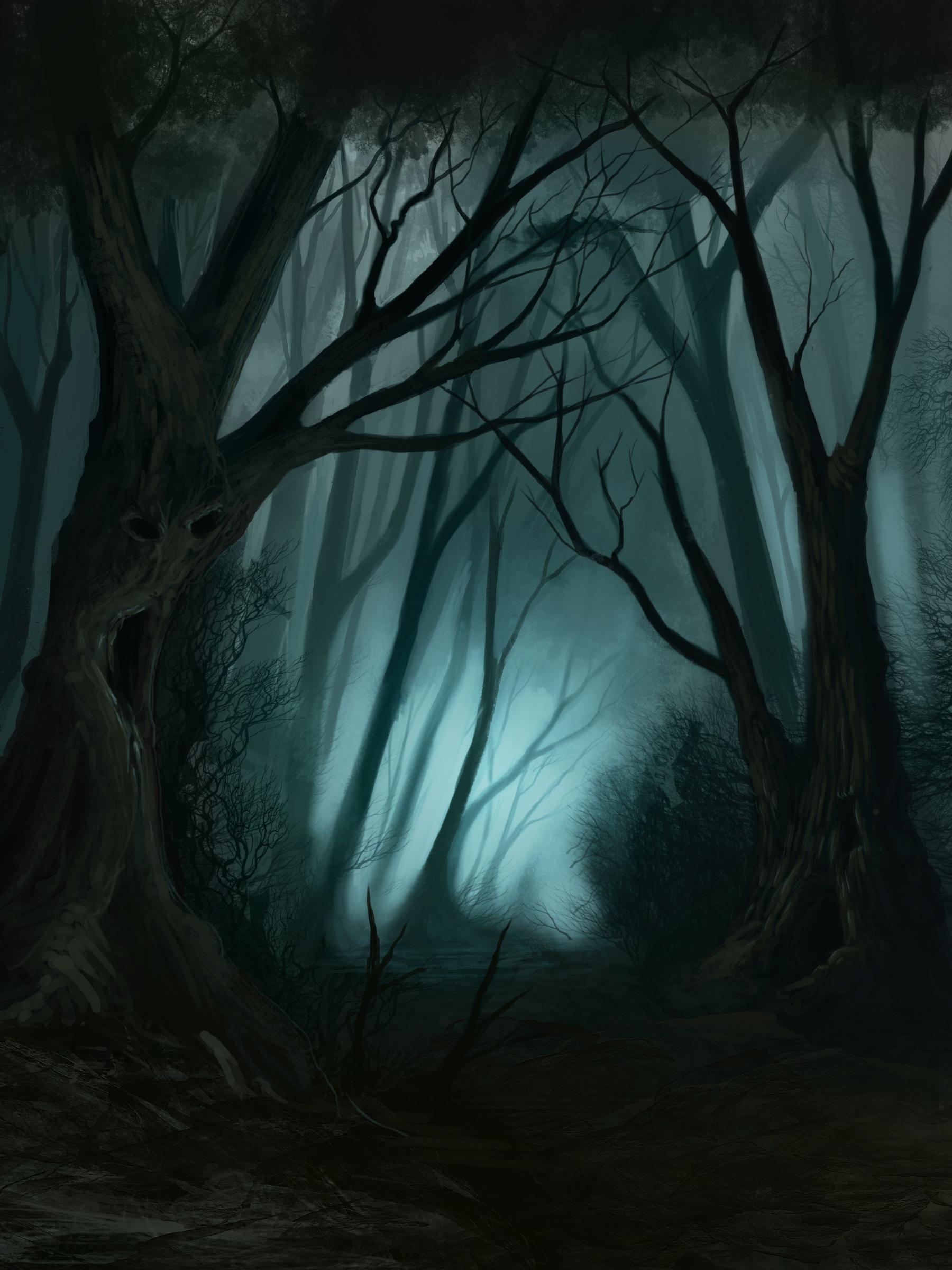 1800x2400 Creepy Forest. Dark Forest, Forests and Haunted Forest, Phone