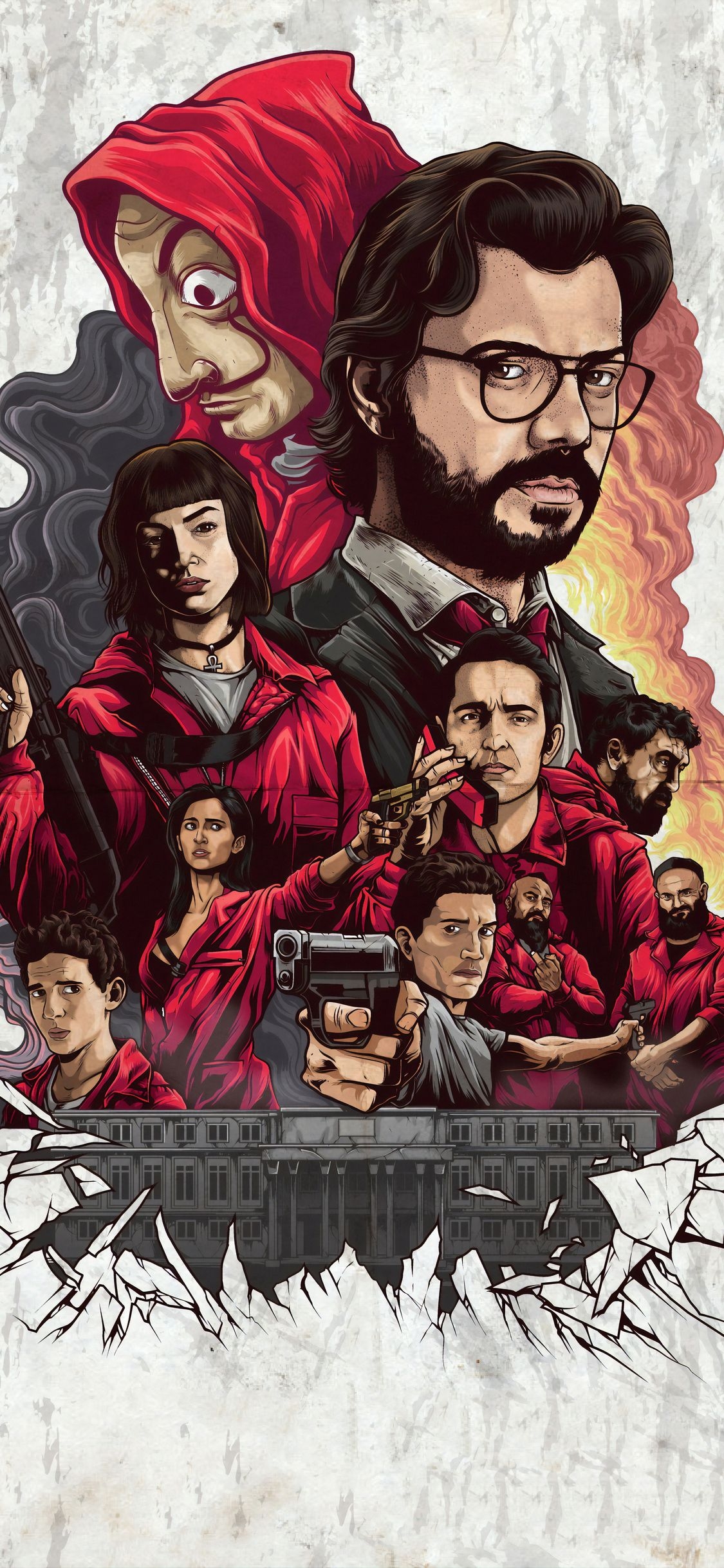 1130x2440 4k Money Heist Netflix 2019 iPhone XS, iPhone iPhone X HD 4k Wallpaper, Image, Background, Photo and Picture, Phone