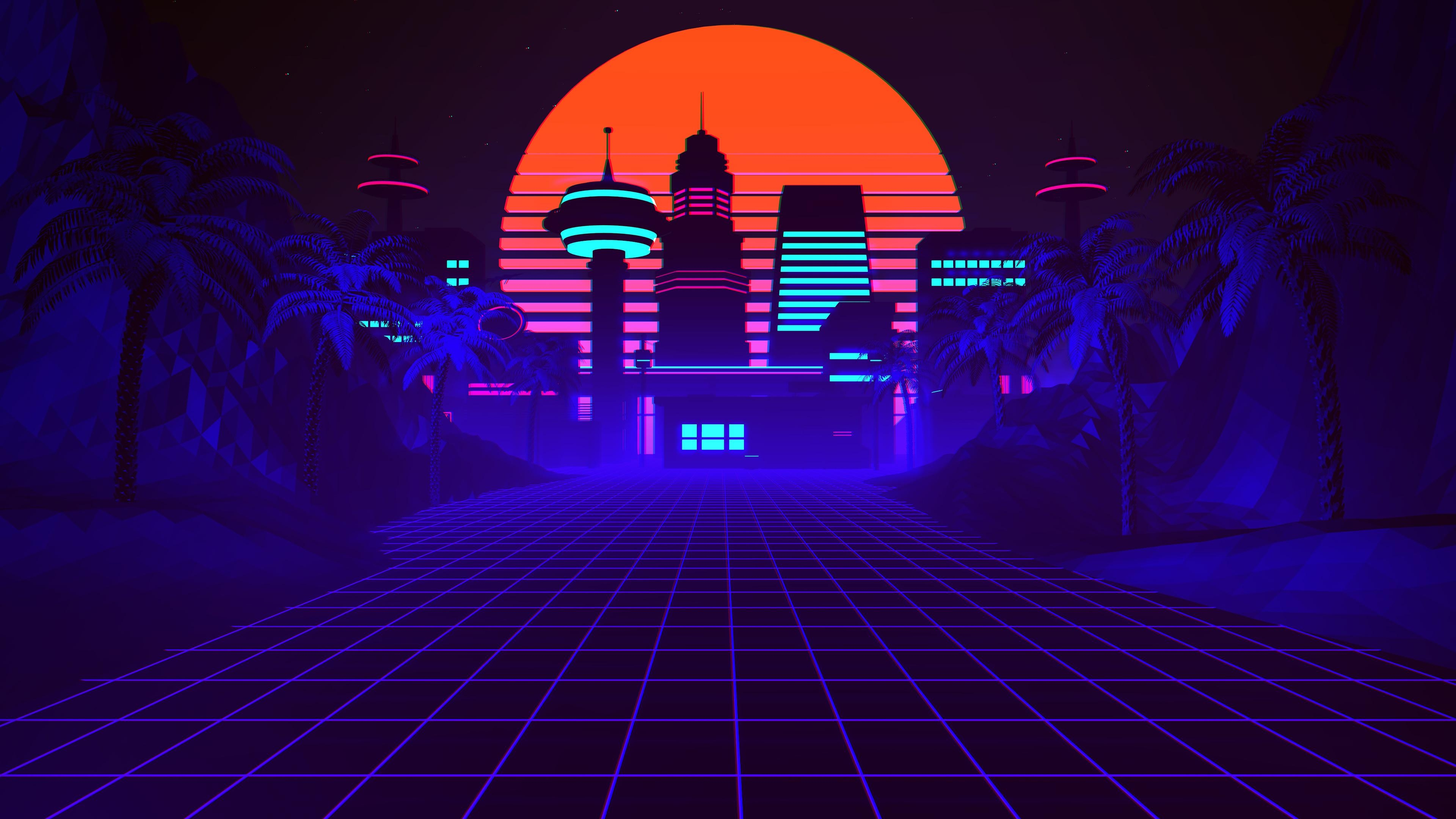 3840x2160 Retro Wave Wallpaper, Desktop