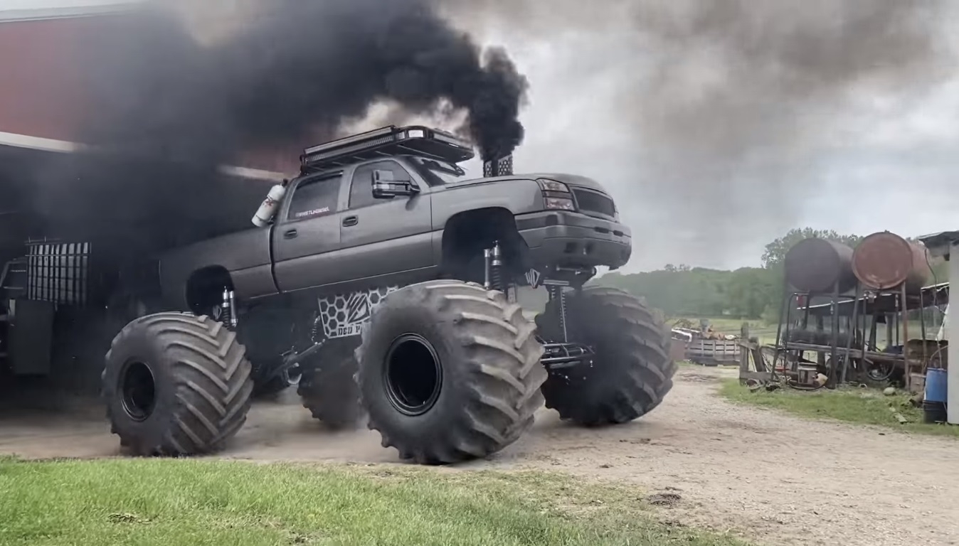 1350x770 Whistlin' Diesel “Monster Max” Diesel Truck Rolls Coal Like Nobody's Business, Desktop