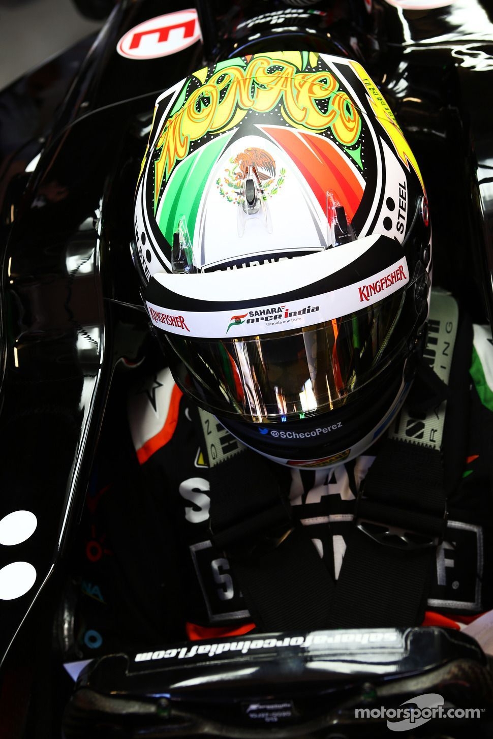 970x1460 Checo Pérez design for the 2014 Monaco GP. Racing helmets, Motorsport, Helmet, Phone