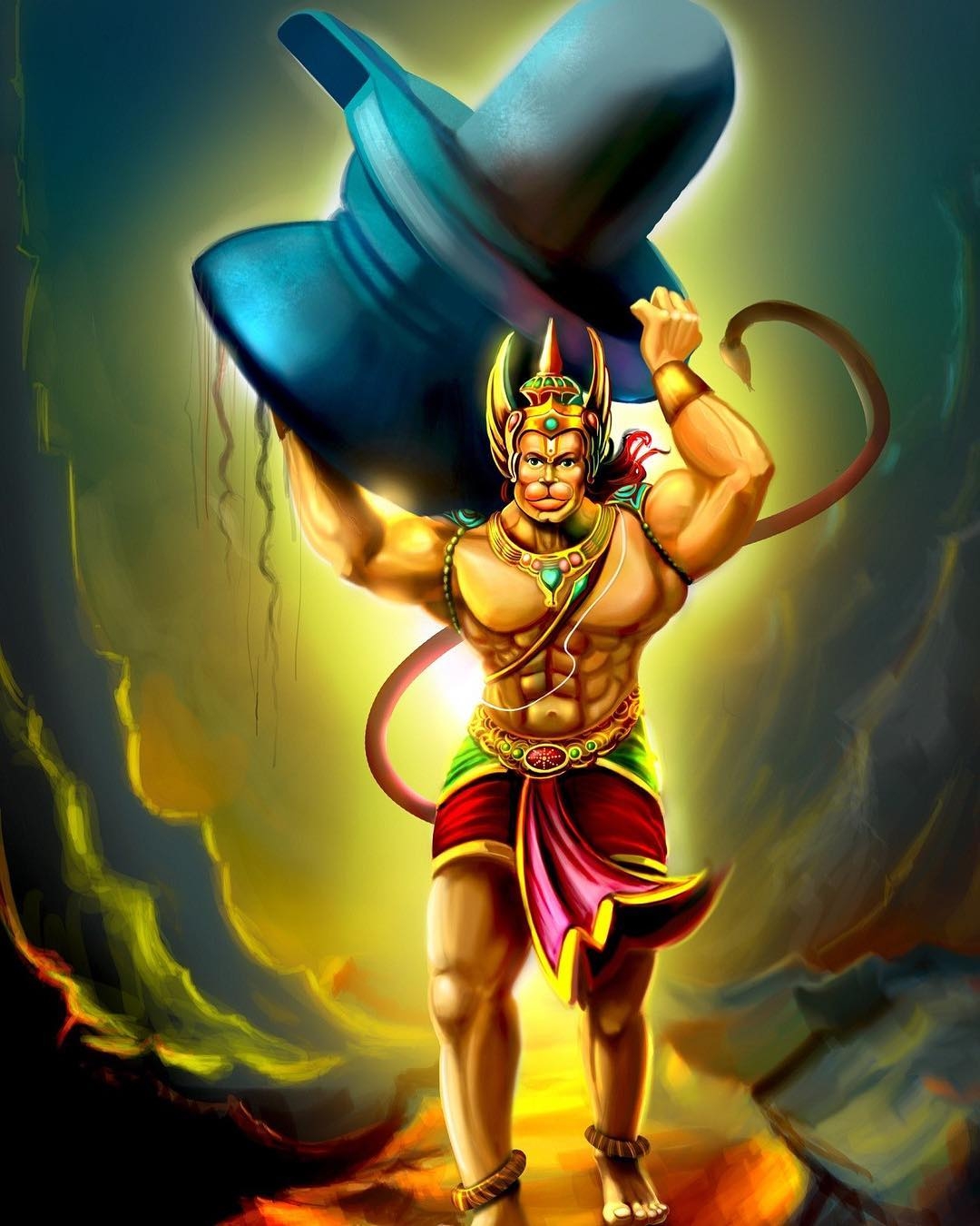 1080x1350 Wallpaper Hanuman Photo HD 3D Download, Phone