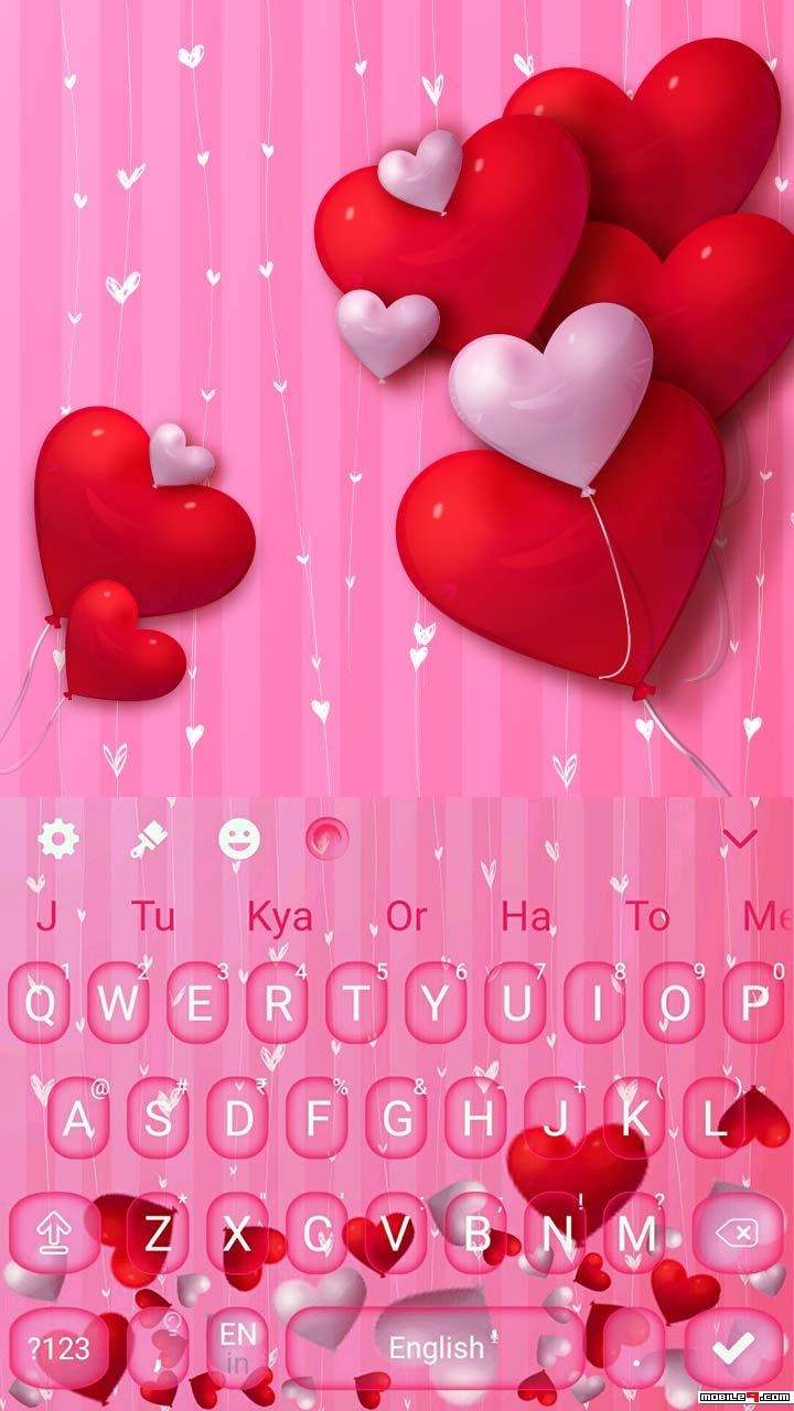 720x1280 Download Gravity Hearts keyboard Theme GO Keyboard Themes Romantic hearts pink cute floating Love Hearts Red, Phone