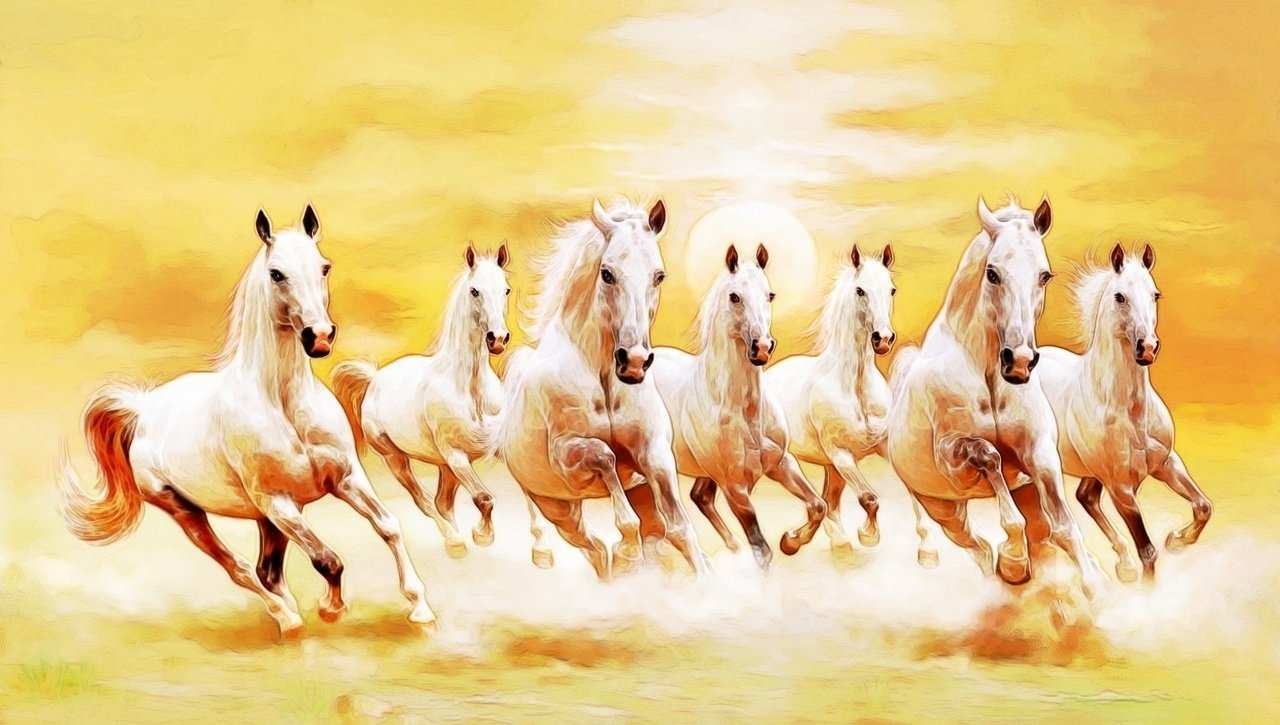 1280x730 Running Horse Painting Best Of Seven Horse Wallpaper Modafinilsale, Desktop