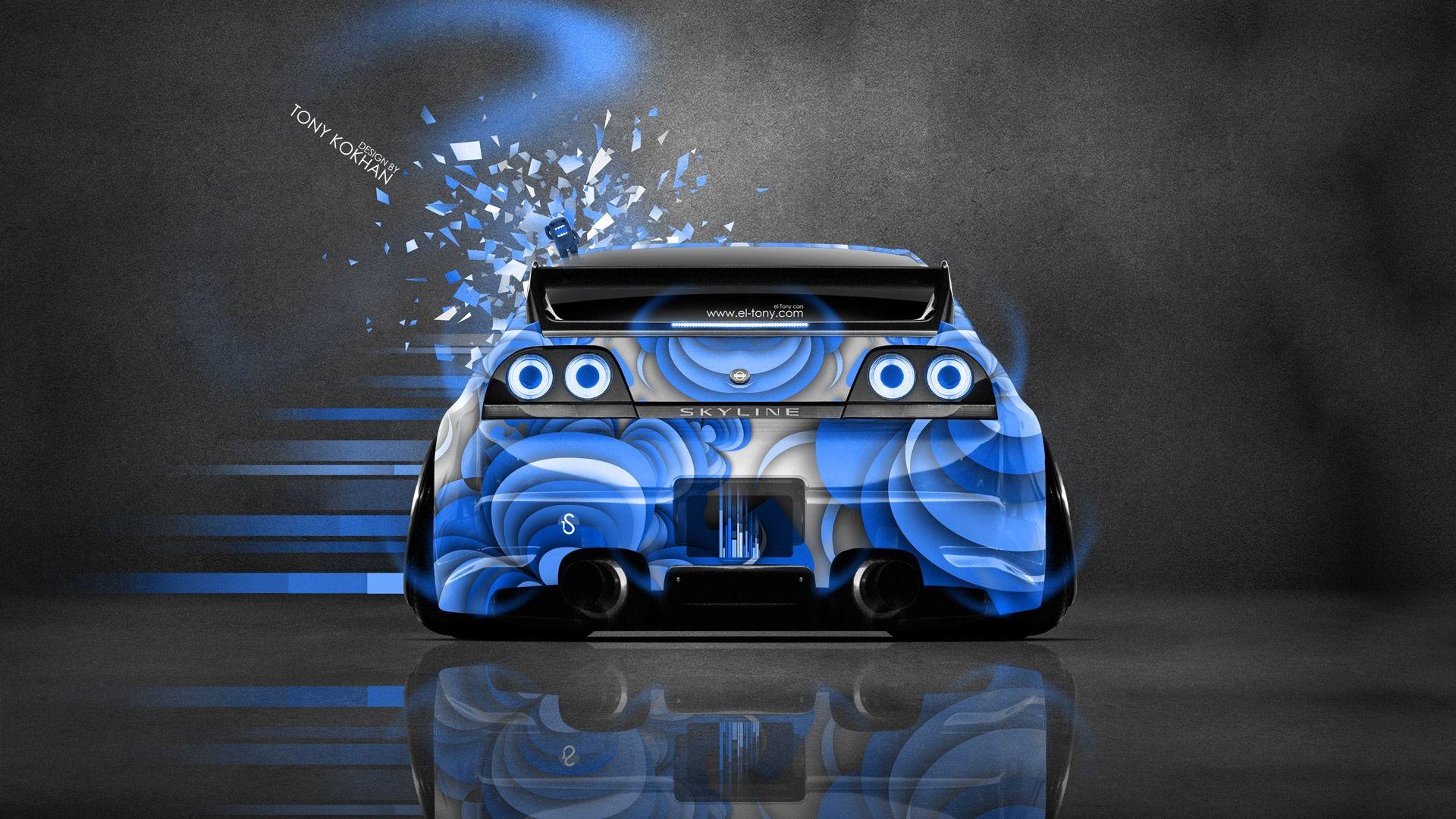 1920x1080 Nissan Skyline GTR R33 Back JDM Domo Kun Toy Car 2014, Desktop