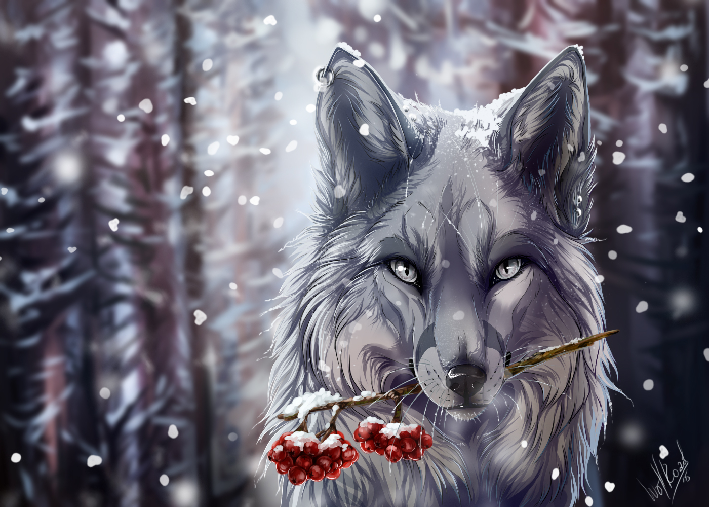 1400x1000 Free download Fantasy Winter Wolf Wallpaper DreamLoveWallpaper [] for your Desktop, Mobile & Tablet. Explore Anime Wolves Wallpaper. Anime Wolves Wallpaper, Wolves Background, Wolves Wallpaper, Desktop