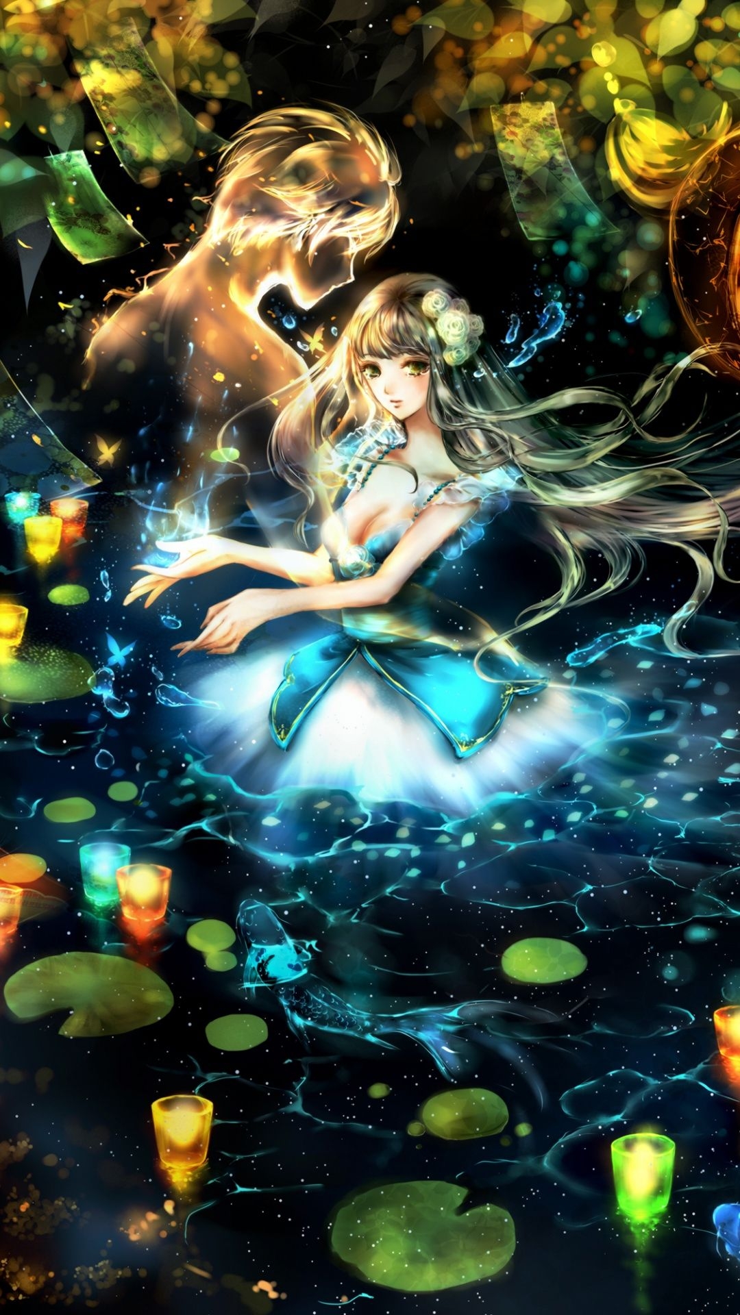 1080x1920 Girl Anime Art Boy Dream Glow iPhone 8 Wallpaper Free Download, Phone